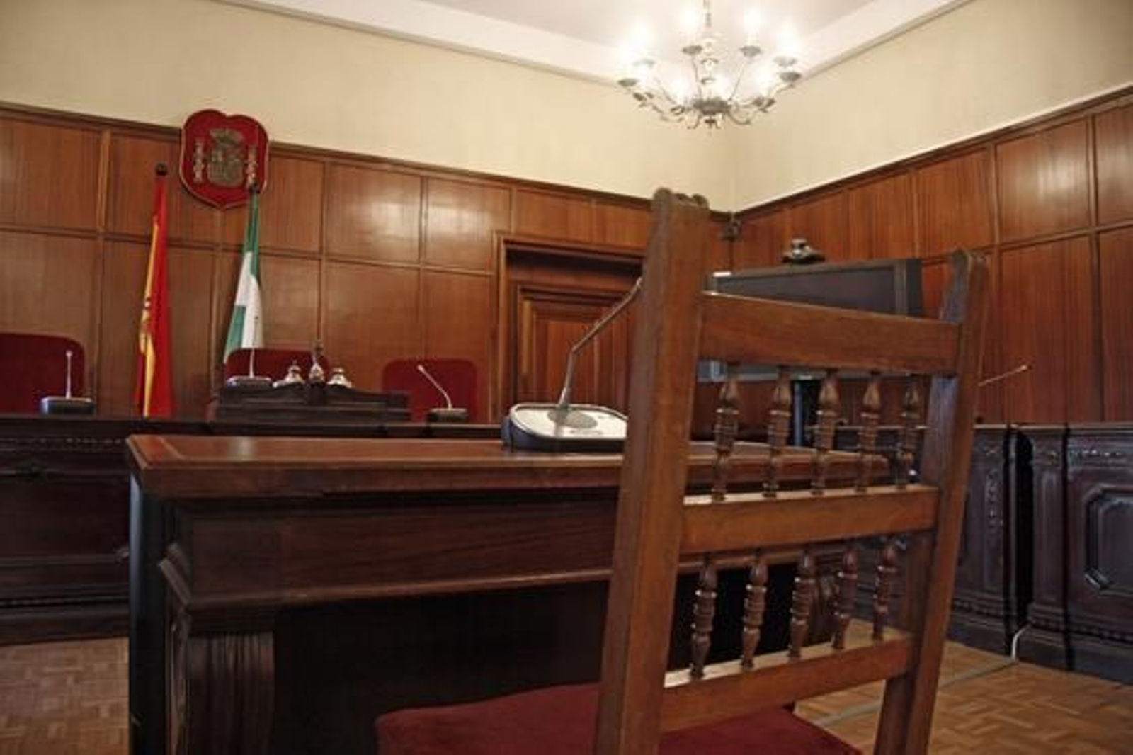 La sala del juicio de Marta del Castillo, en la Audiencia. 

Foto: Belén Vargas