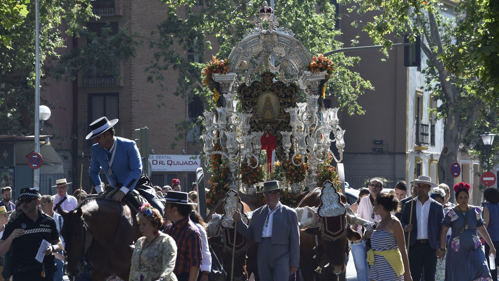 La Hermandad del Cerro del Águila, en la romería de 2019.