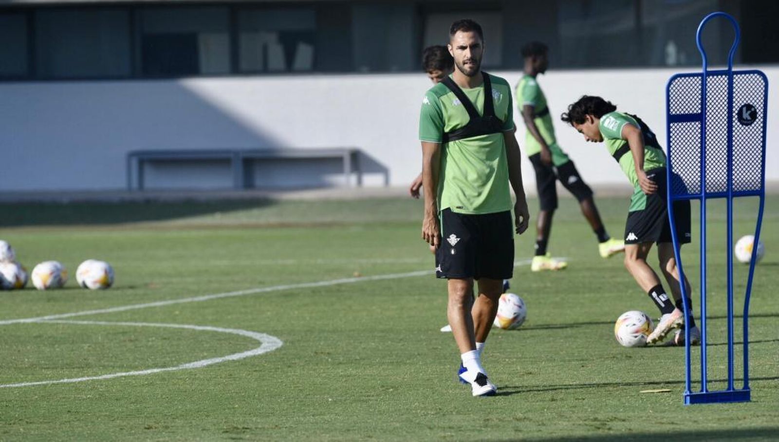Víctor Ruiz, en el entrenamiento de este miércoles.