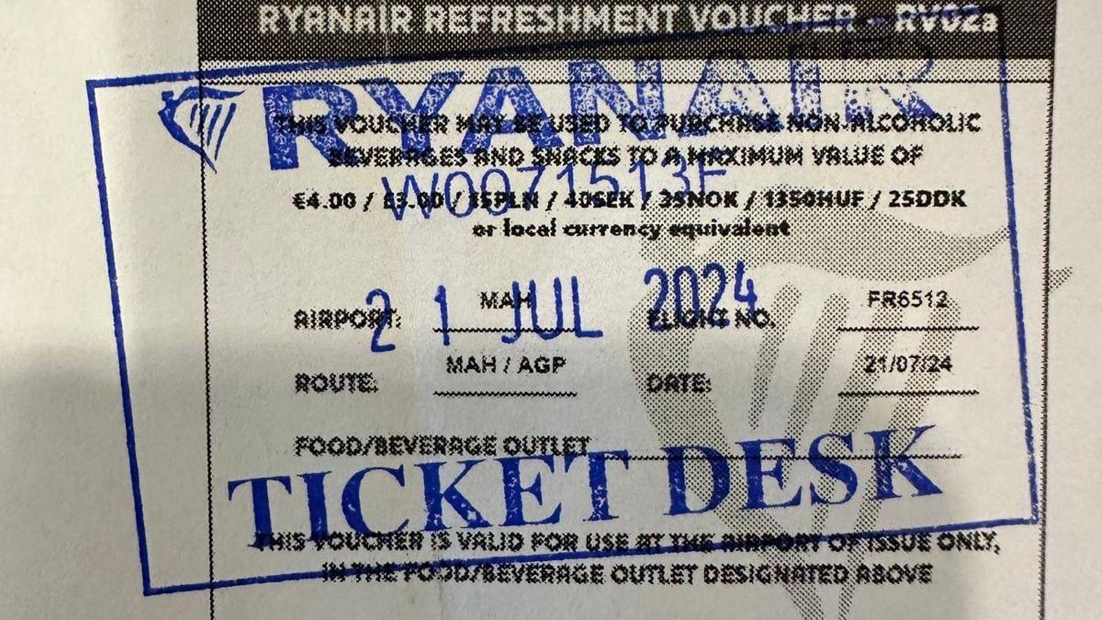 El bono de cuatro euros que Ryanair le ofrece a los damnificados El bono de cuatro euros que Ryanair le ofrece a los damnificados