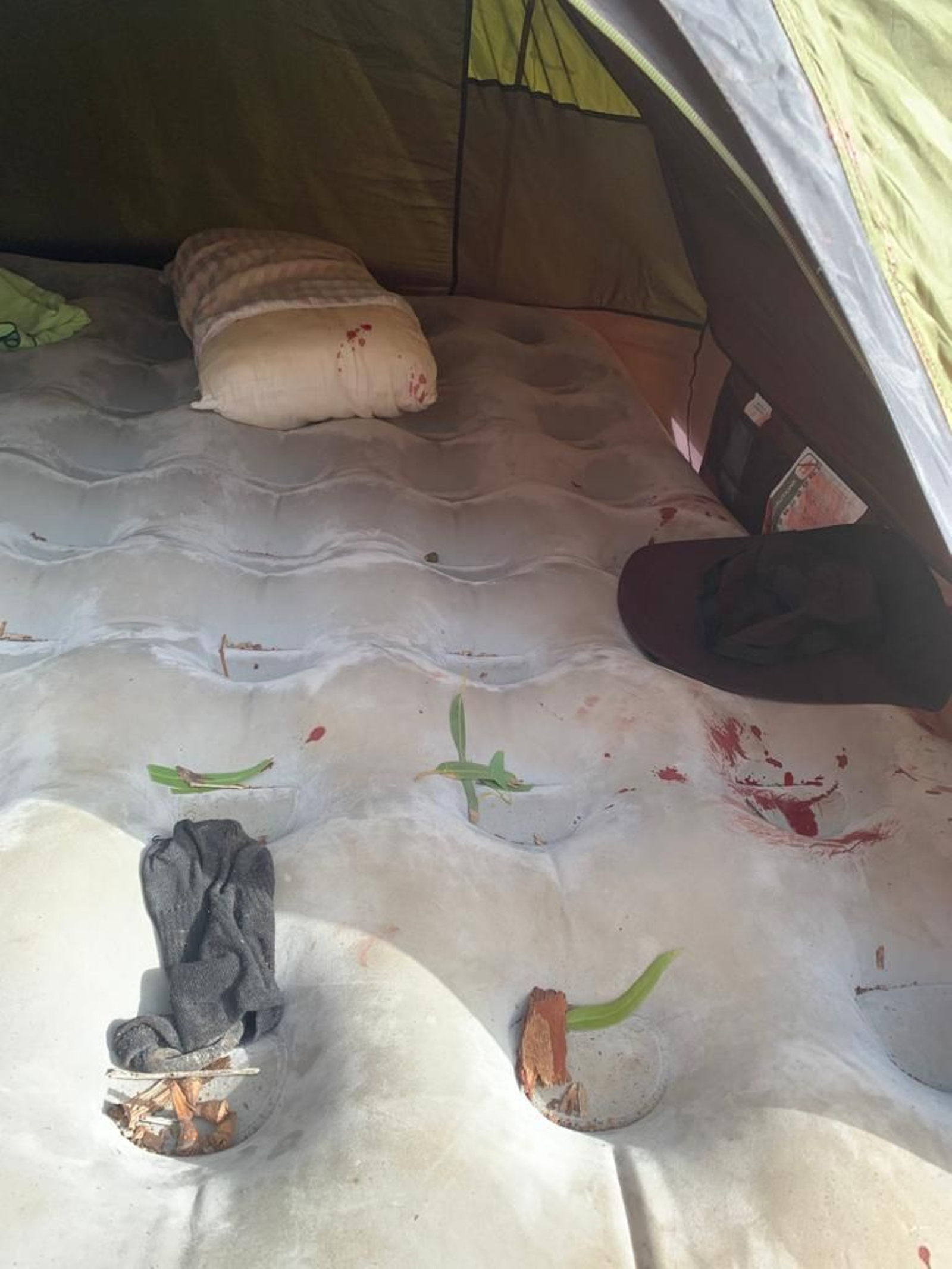 Imágenes de la tiendas de campaña enviadas a 'Diario de Almería'