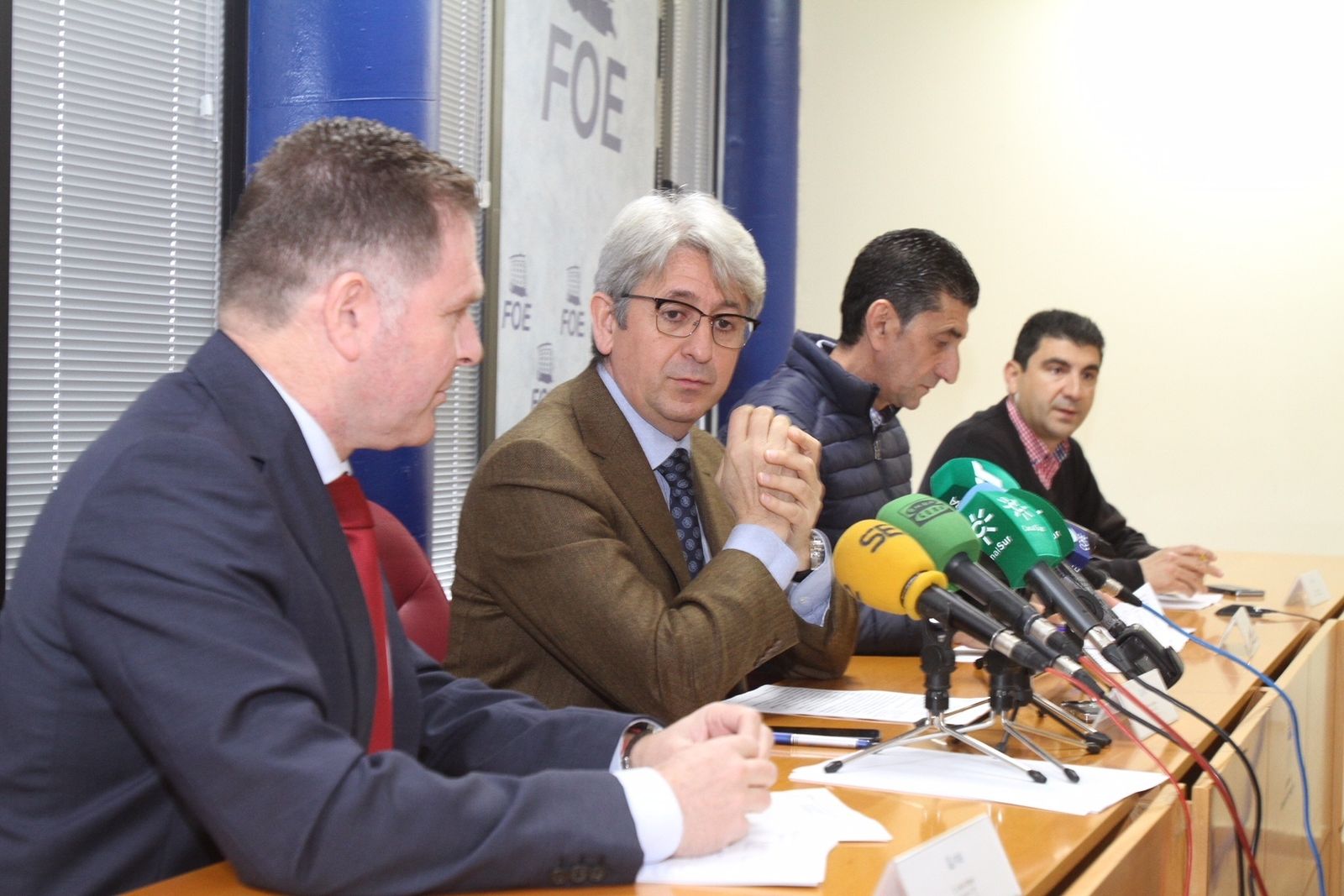 Javier Mateo, José Antonio Agüera, Sebastián Donaire y Emilio Fernández en la rueda de prensa de ayer.