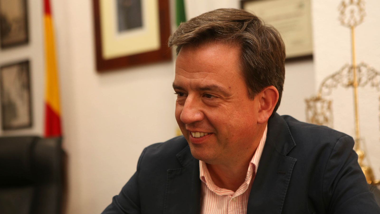 Un momento de la entrevista.