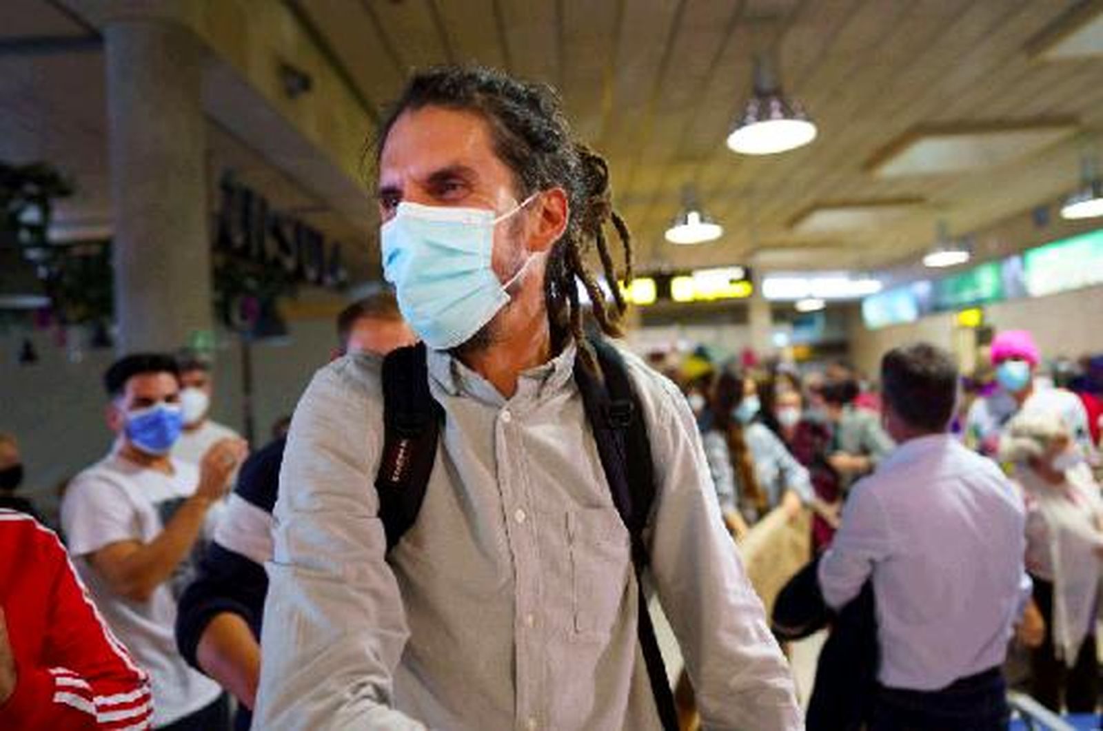 Alberto Rodríguez, a su llegada al aeropuerto de Tenerife.