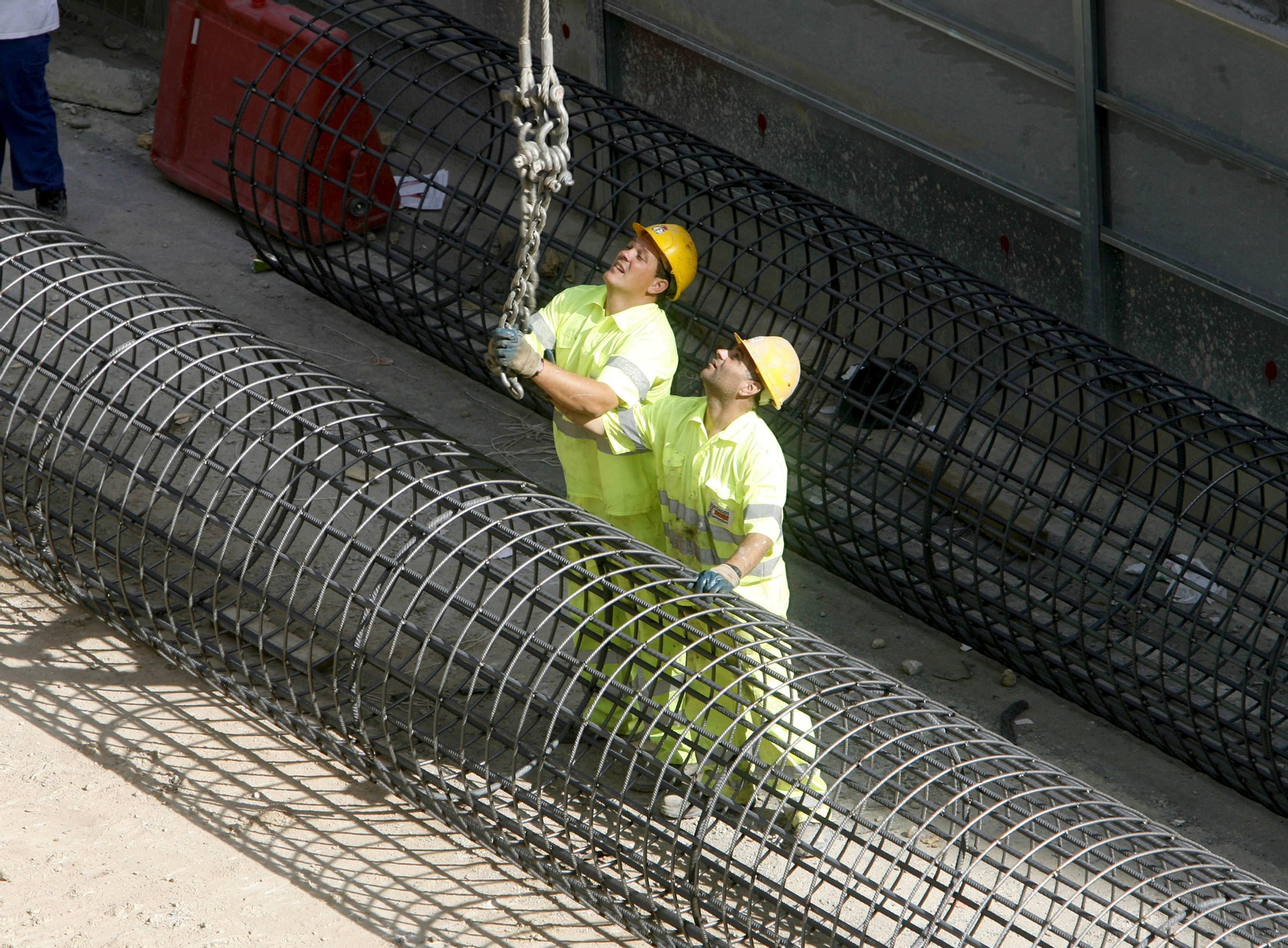 Empleados de la construcción.