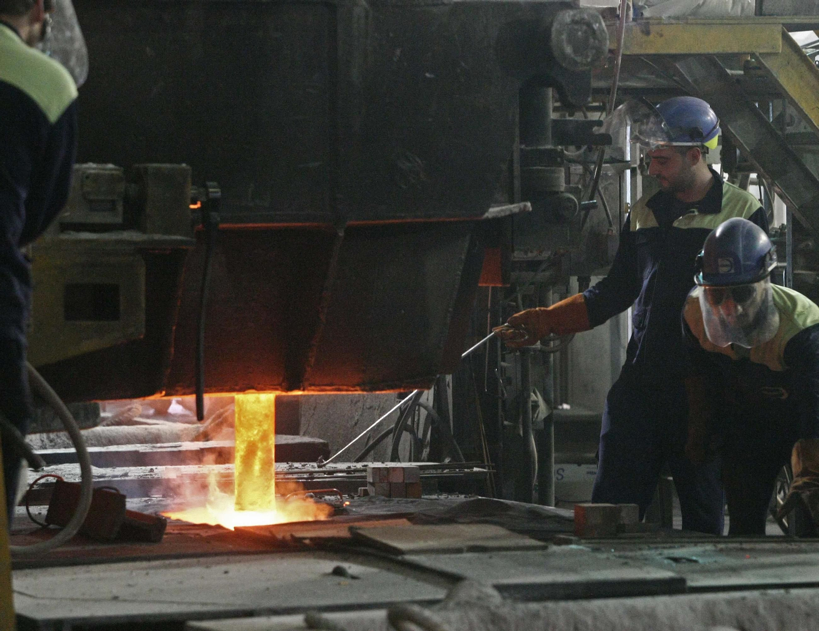 Trabajadores de Acerinox, en Los Barrios.