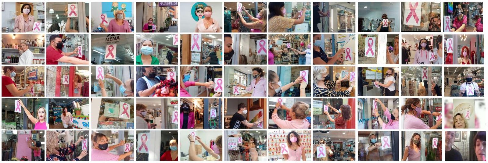 El comercio conmemora el Día Mundial Contra el Cáncer de Mama.