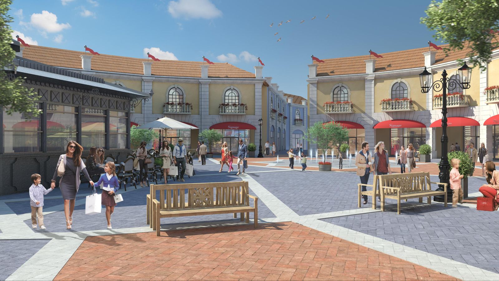 Infografía del futuro outlet del Plaza Mayor, que iniciará las obras a principios de 2017.