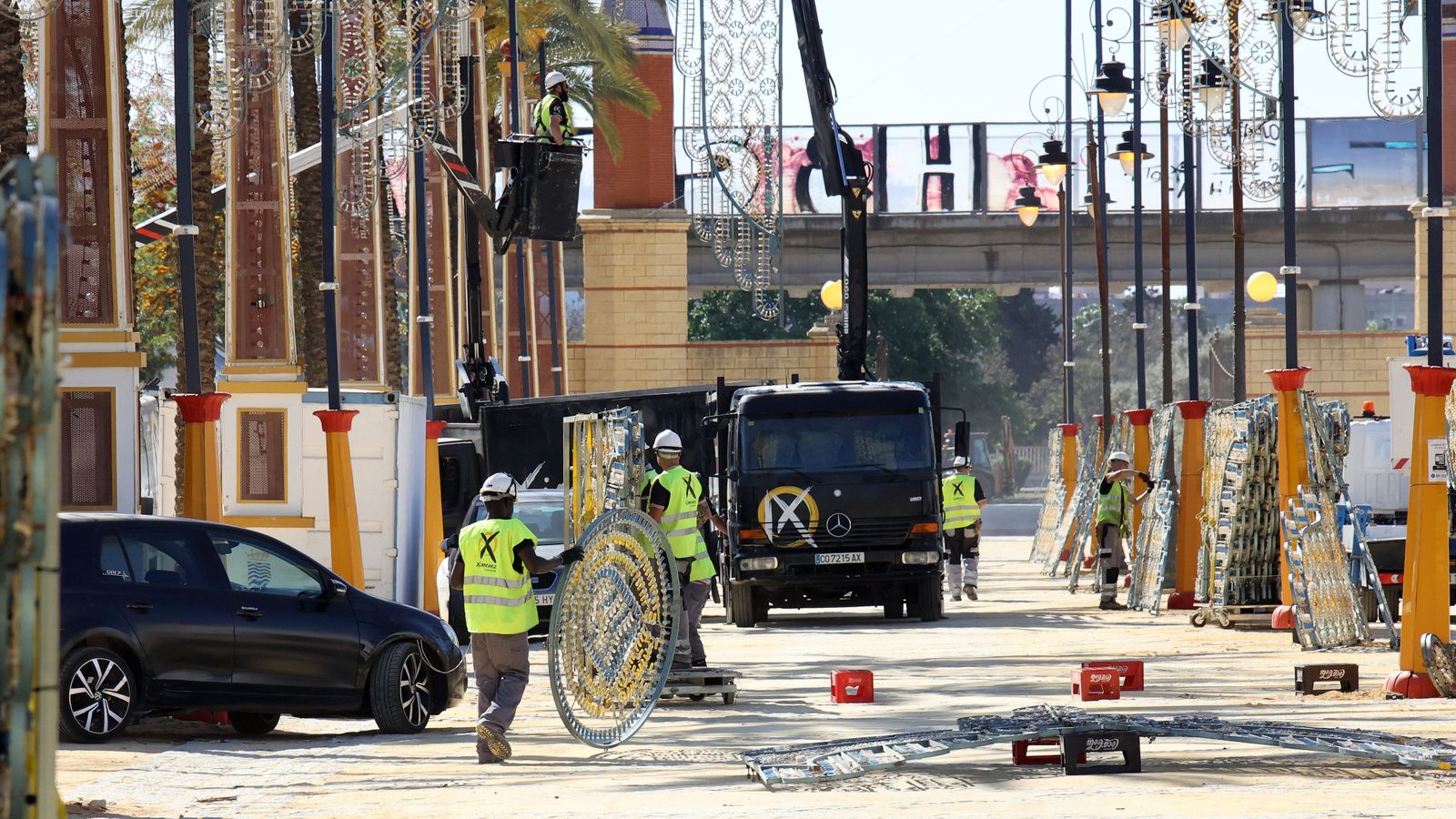 Así marcha el montaje de la Feria del Caballo 2023
