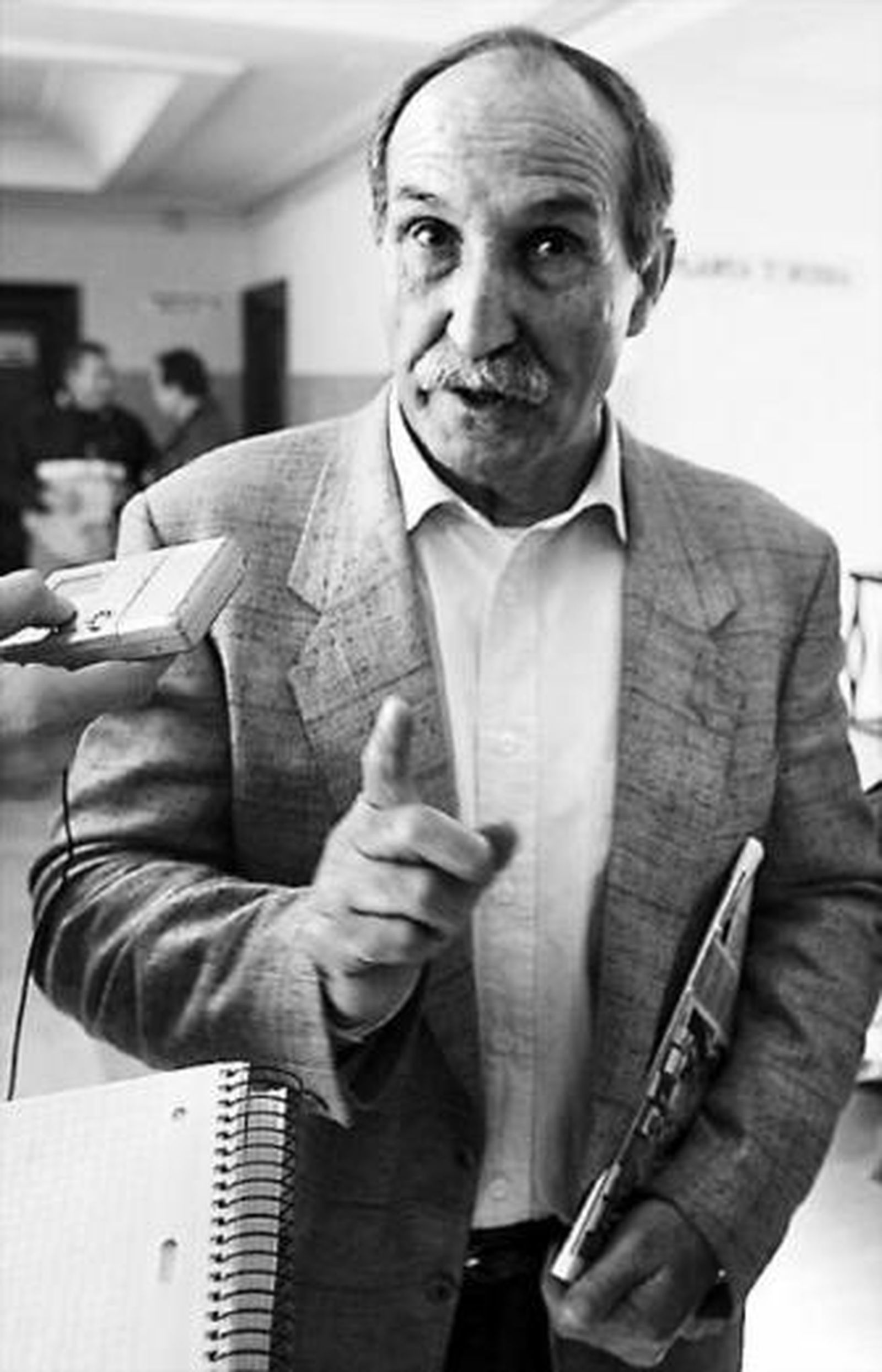 Eleuterio Sánchez, ayer al término de la vista oral.