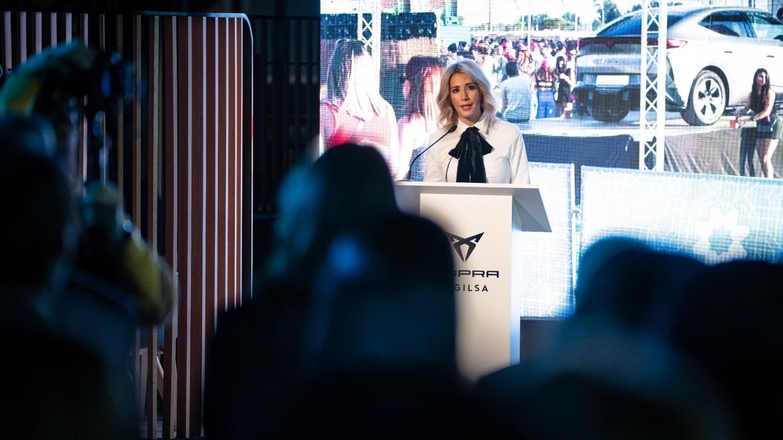 Uno de los momentos de la intervención de la gerente.