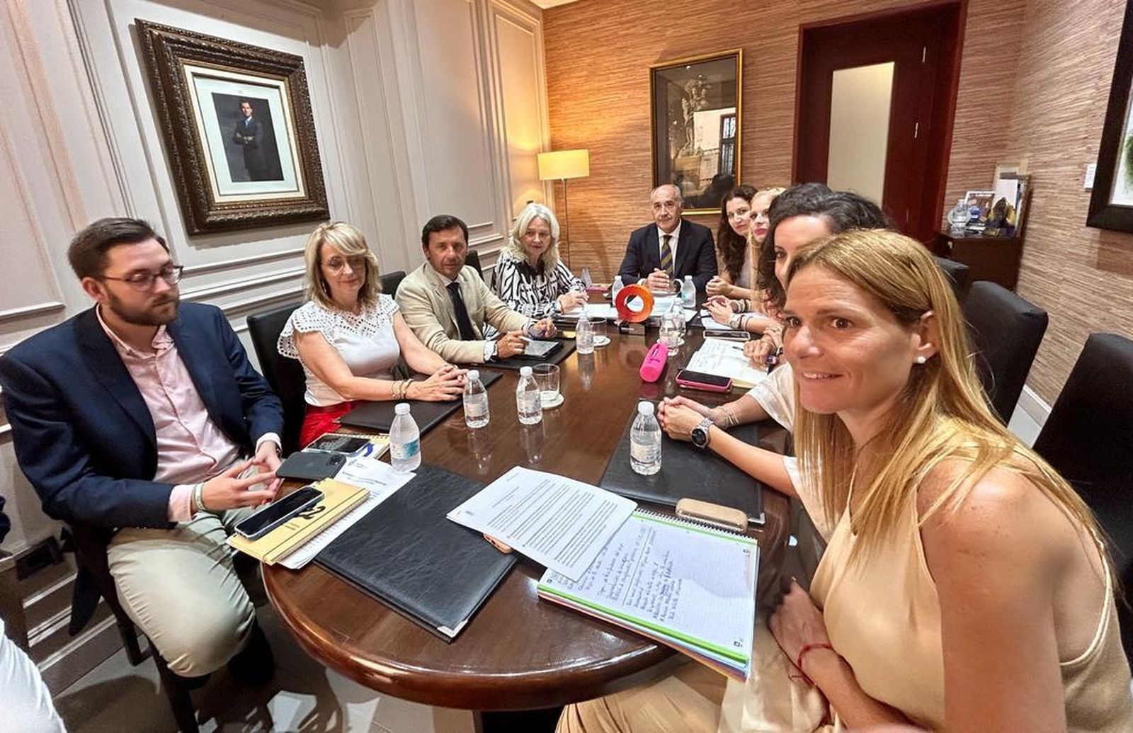 La reunión entre los responsables de la Junta y el Ayuntamiento.