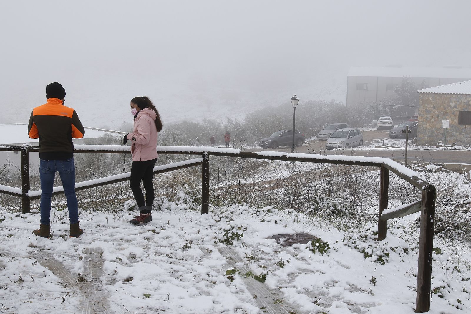 Nieva en la Sierra Norte de Sevilla