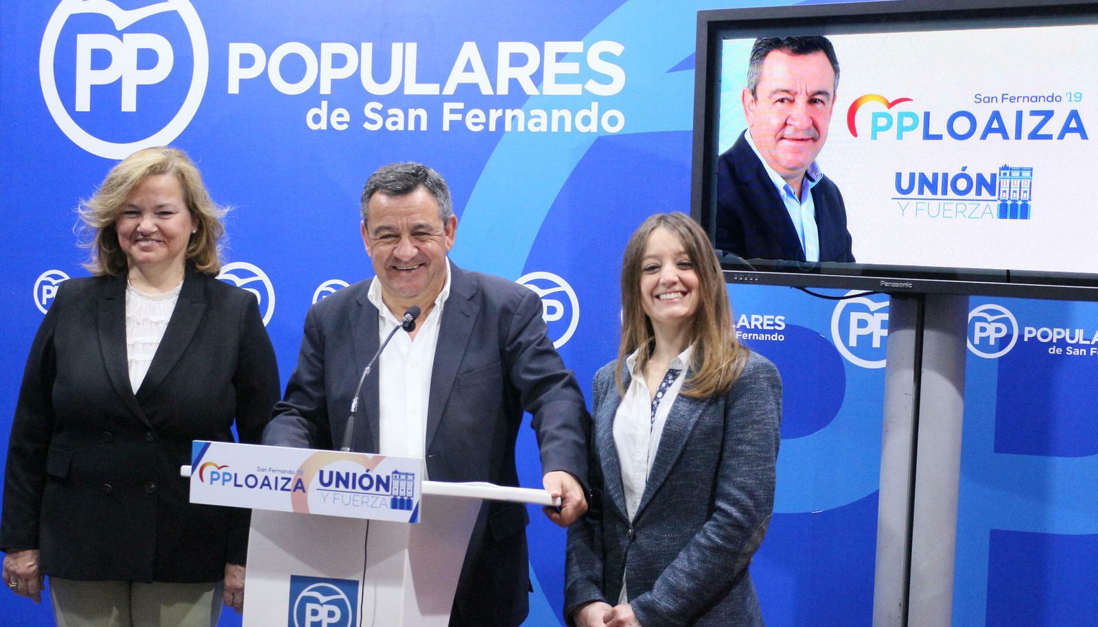 De Alba, Loaiza y Roa, en la sede del PP, en una imagen de archivo.