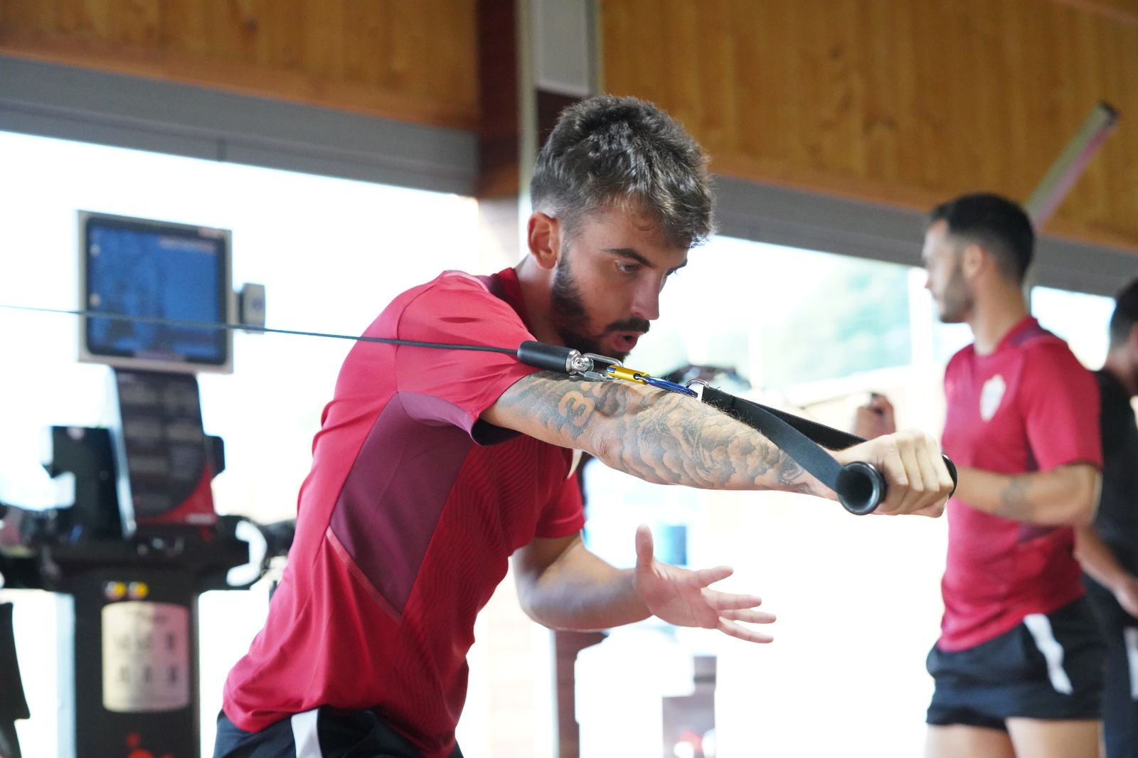 Imágenes del entrenamiento matinal de la UDA de este martes