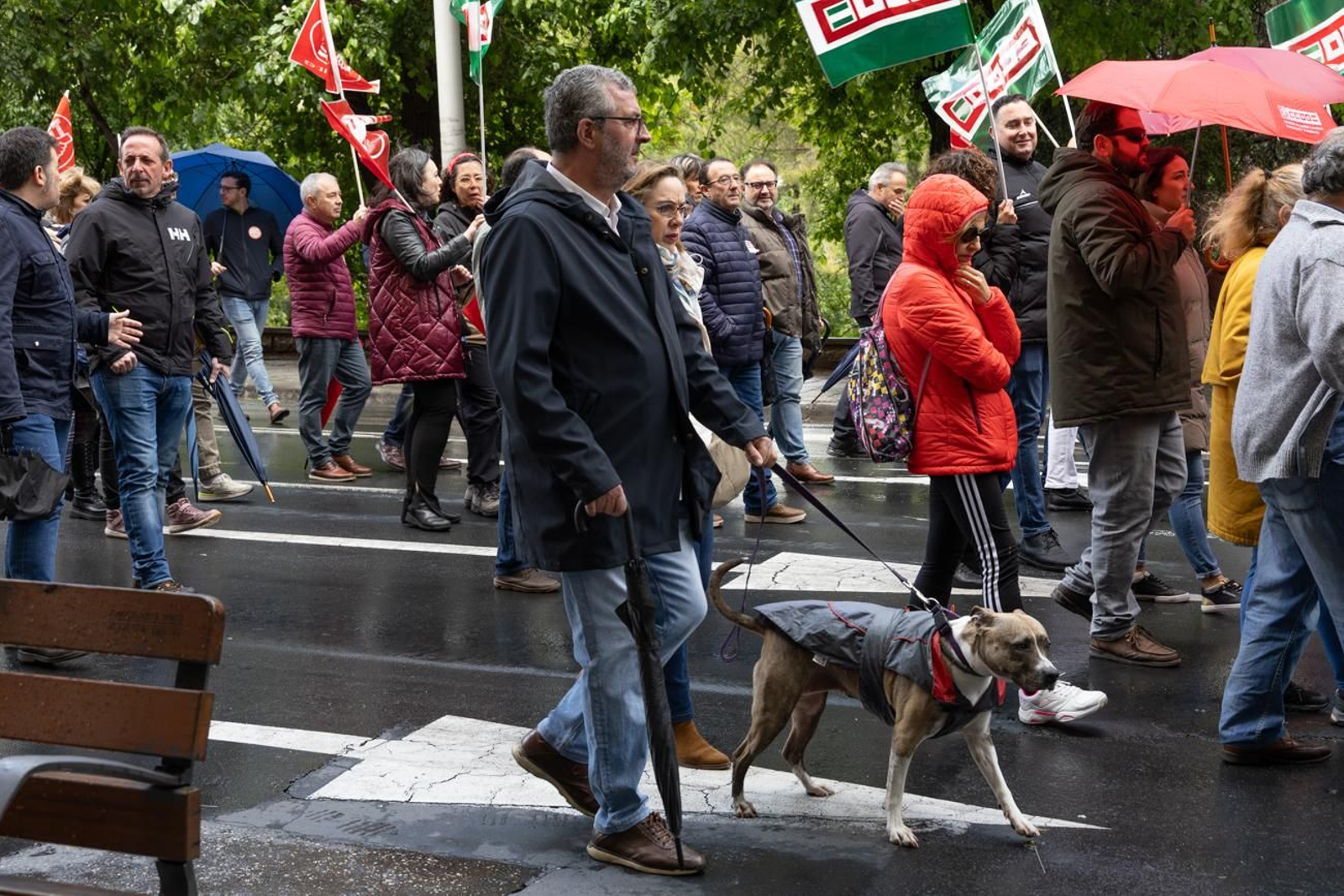 Unas 200 personas han participado en la manifestación por el Día del Trabajo.