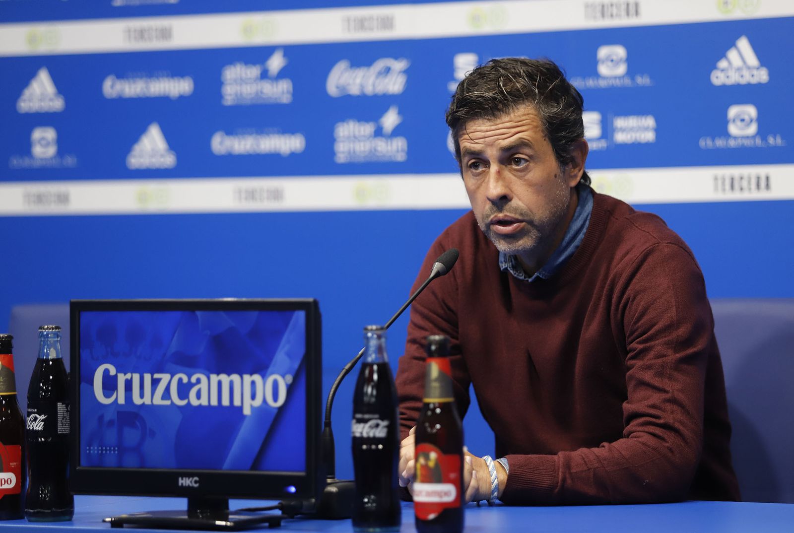 El entrenador del Recreativo de Huelva, Alberto Gallego.