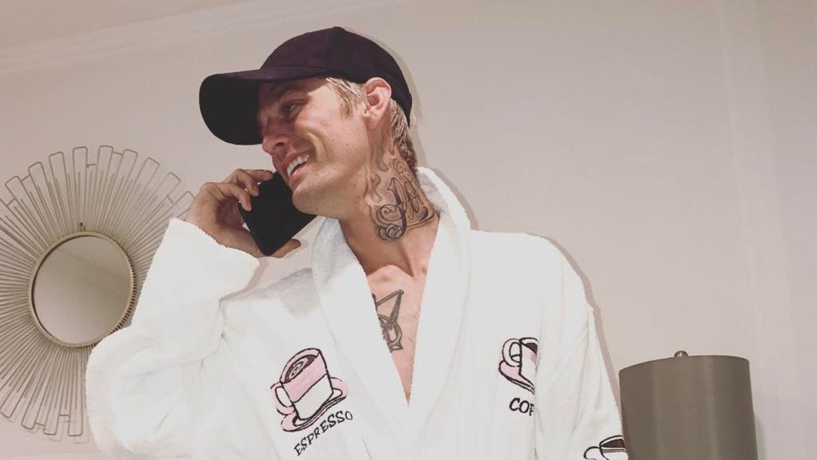 Aaron Carter en un posado en 2017