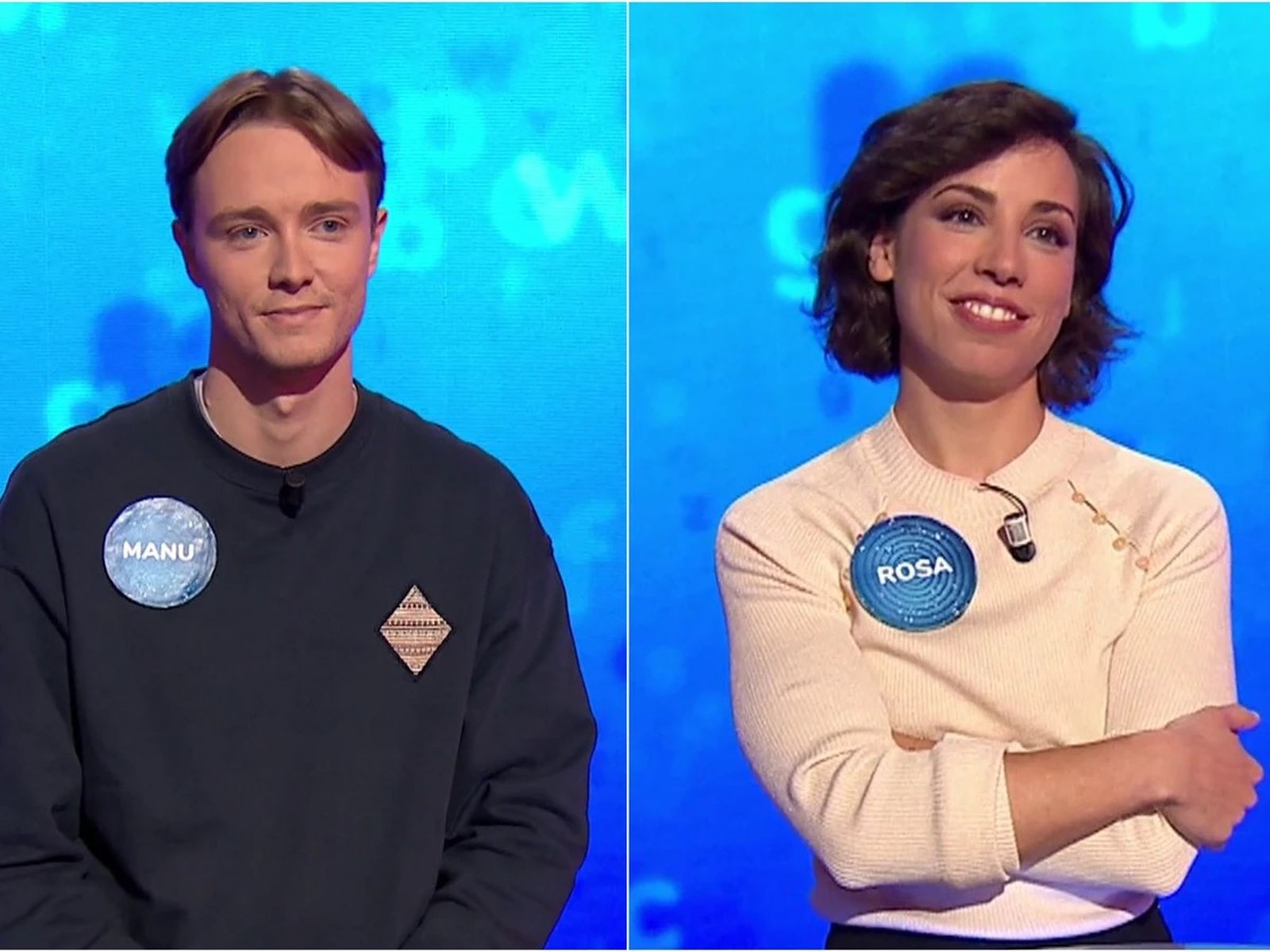 Manu y Rosa, los concursantes de 'Pasapalabra'