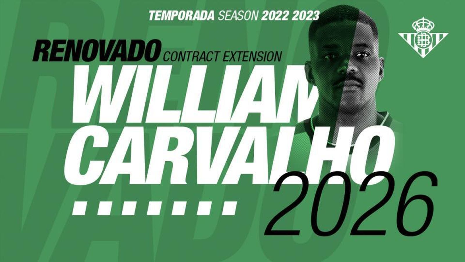 Oficial: el Betis renueva a William Carvalho hasta 2026