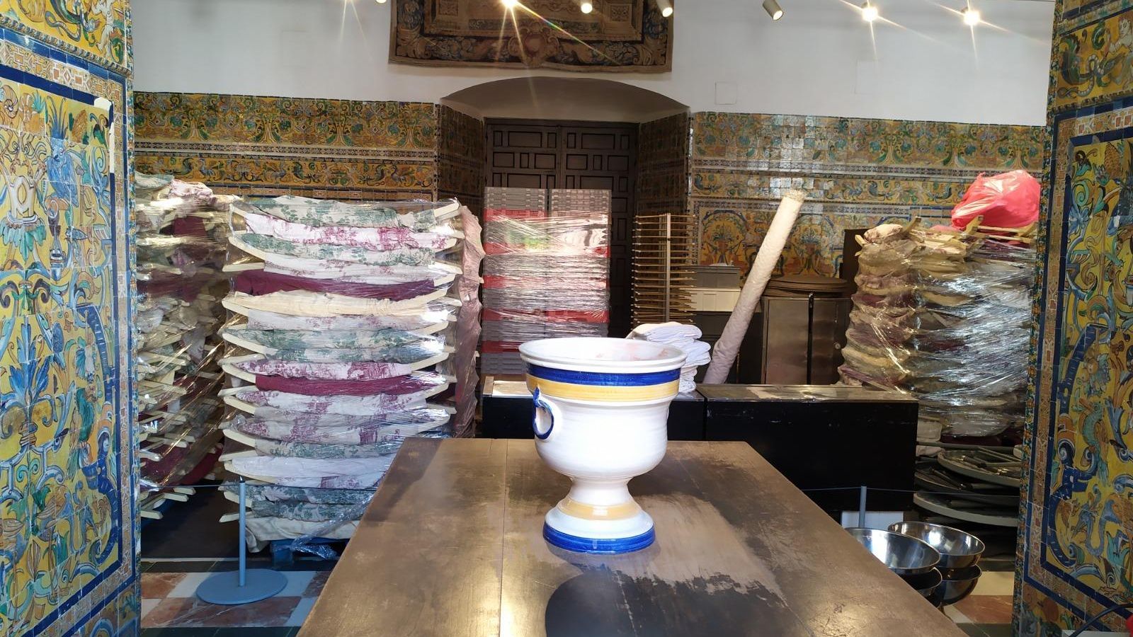 Suciedad en el Alcázar de Sevilla