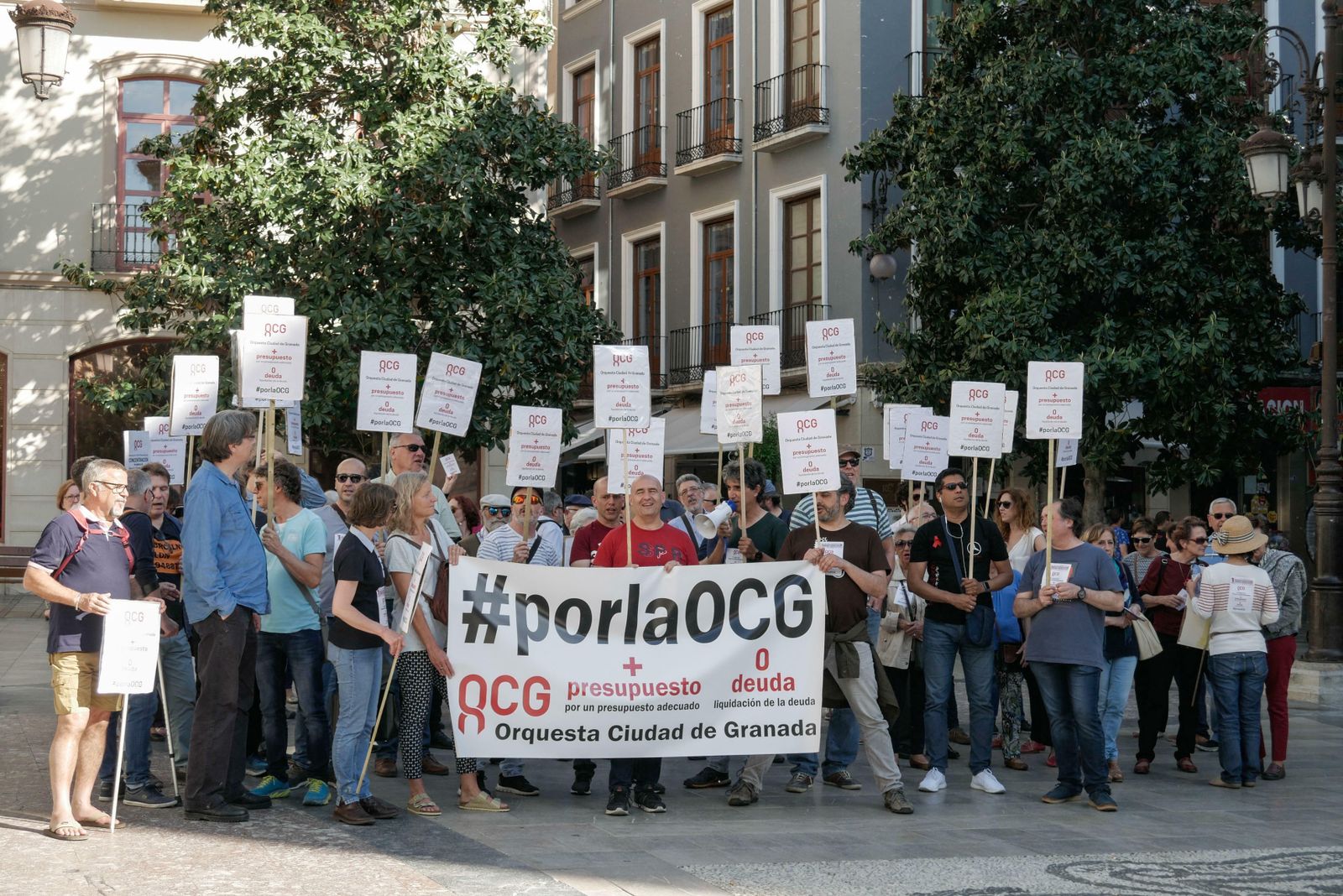 Protesta de los componentes de la OCG