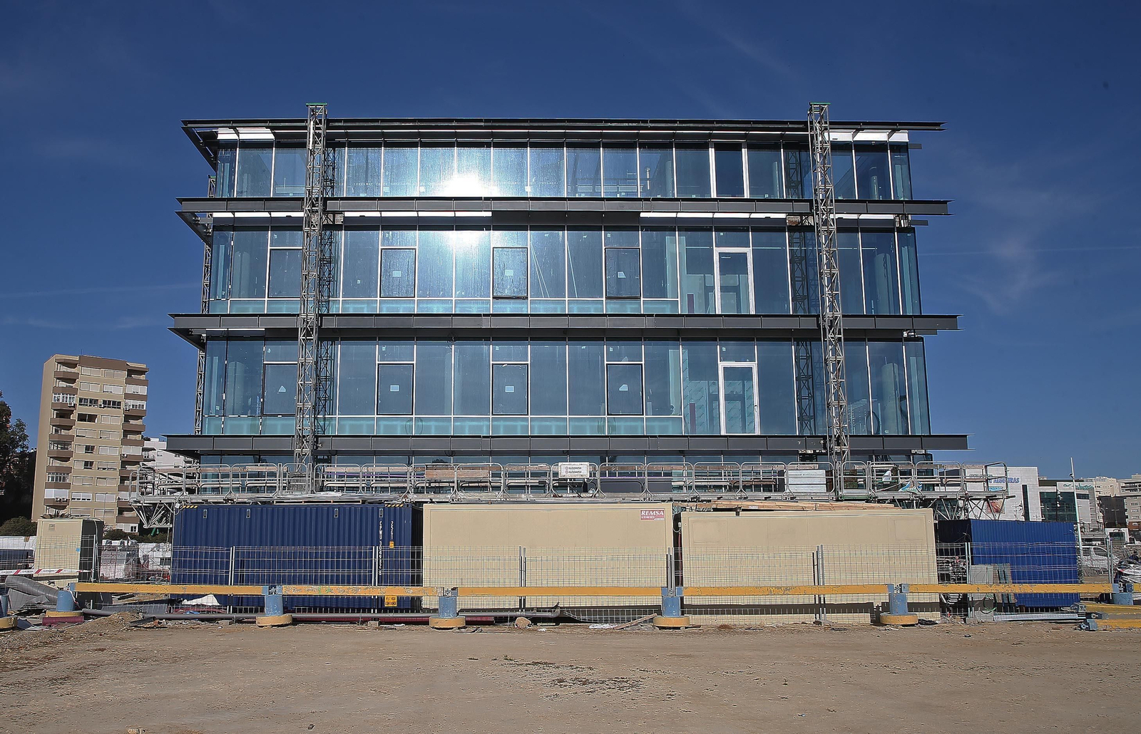 Fotos de la visita a las obras del Centro de Innovación de la UCA del Lago Marítimo en Algeciras