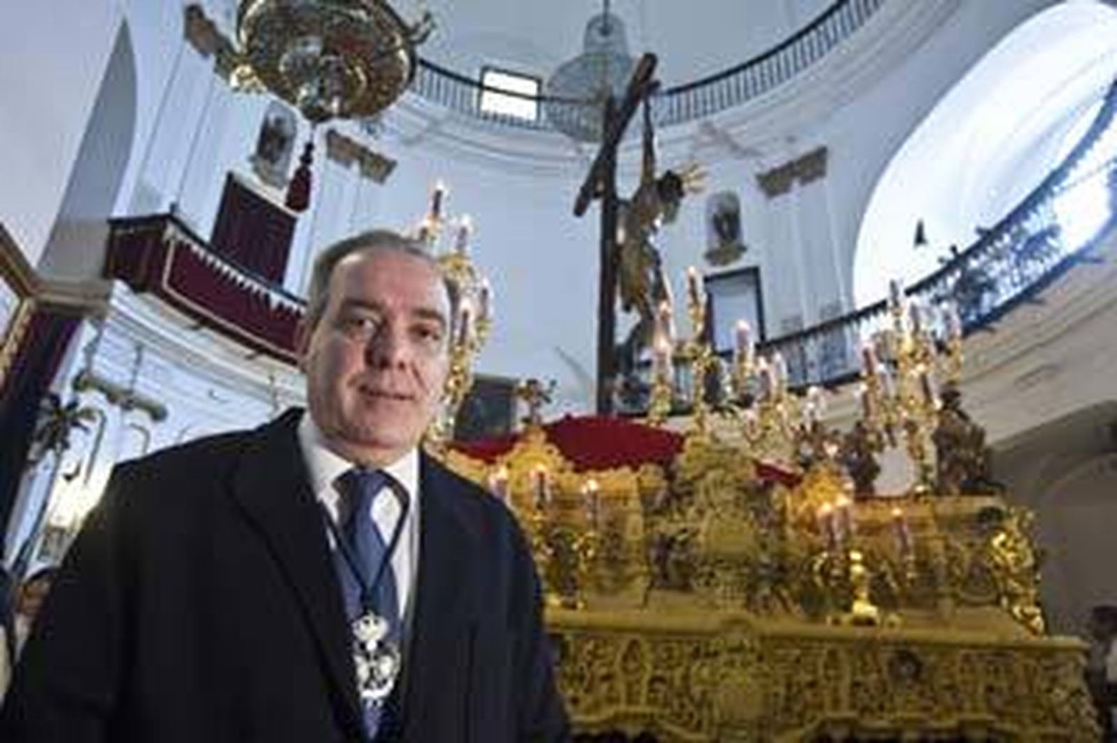 Pedro Bueno Cruces, ayer en la iglesia de La Palma. /Julio González