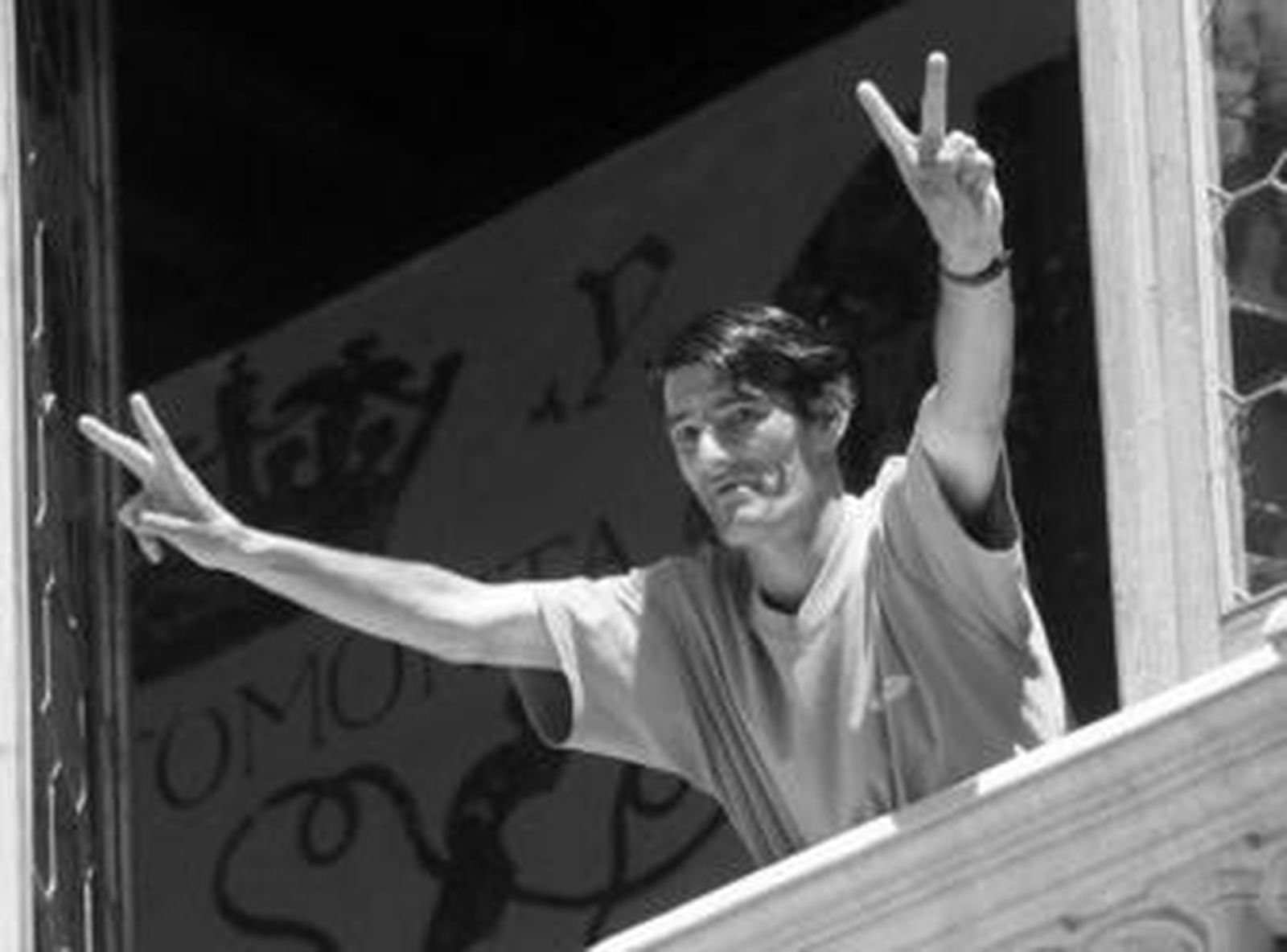 José Campoy, el recluso que pasó un año en prisión tras ser absuelto, en la sede del TSJA.