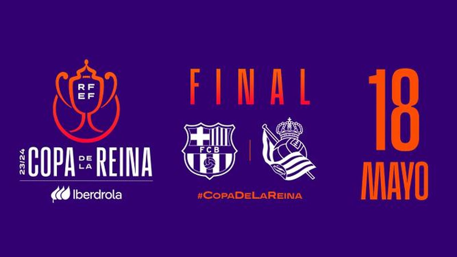 Banner que anuncia la final de la Copa de la Reina en redes sociales.