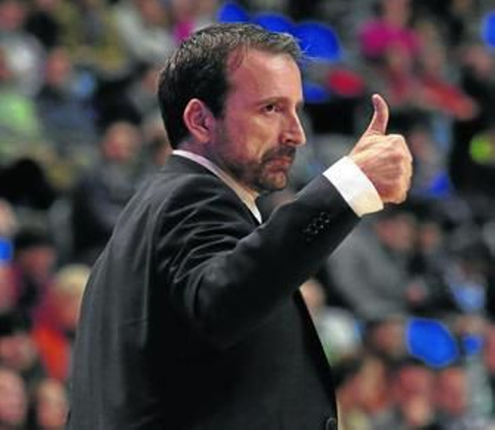 Joan Plaza, en su visita esta temporada al Carpena con el Zalgiris Kaunas.