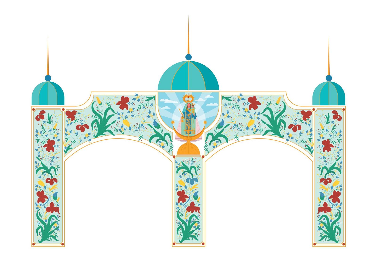 Las portadas de la Feria de San Fernando estarán dedicadas a la Virgen del Carmen.