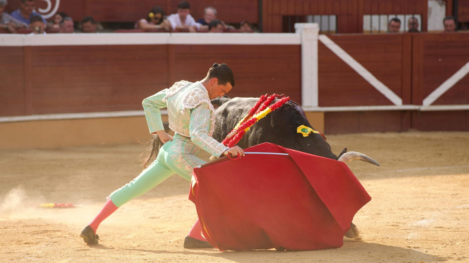 David Galván, este sábado en Soria, justo antes de la cogida.