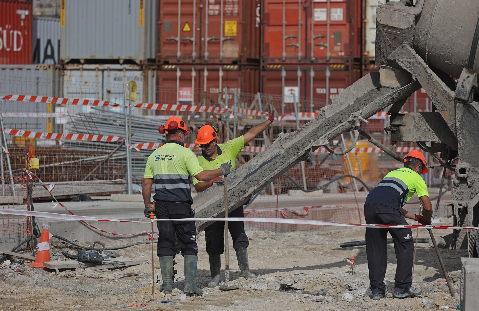 Fotos del proyecto de asfaltado de APM Terminals Algeciras.