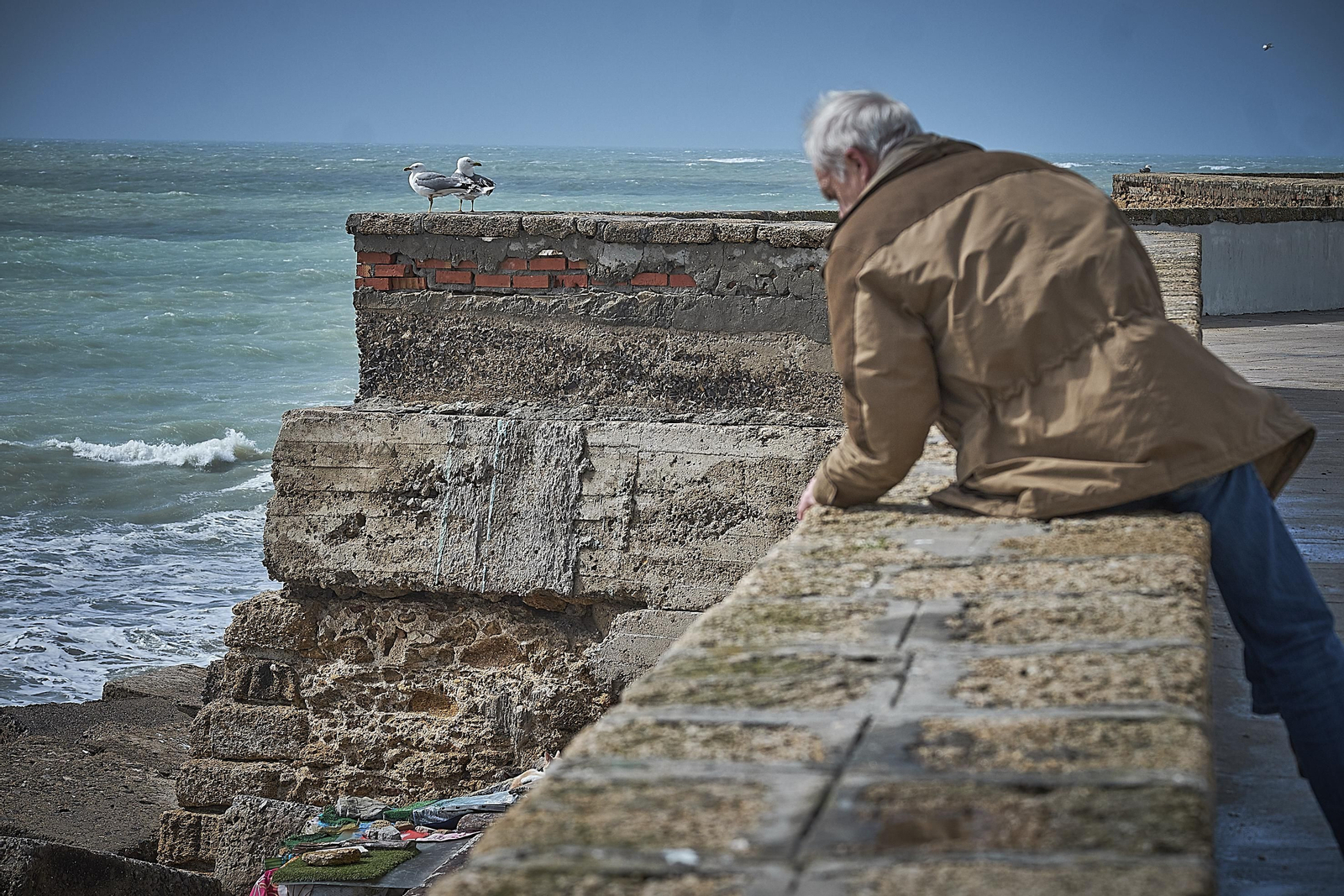 Estado de las murallas de la ciudad después del temporal