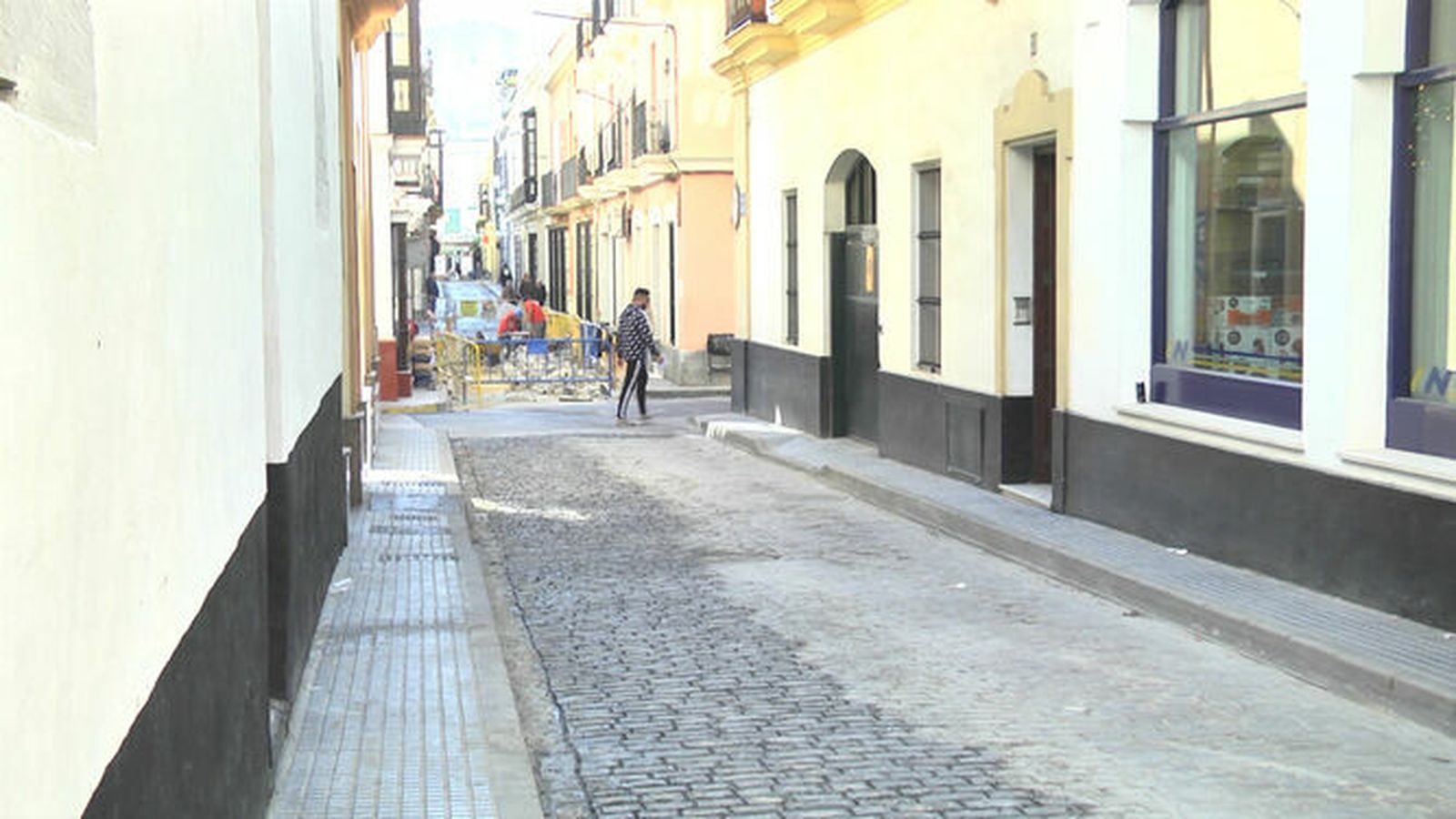 Imagen de archivo de obras de canalización del suministro de gas en Sanlúcar.