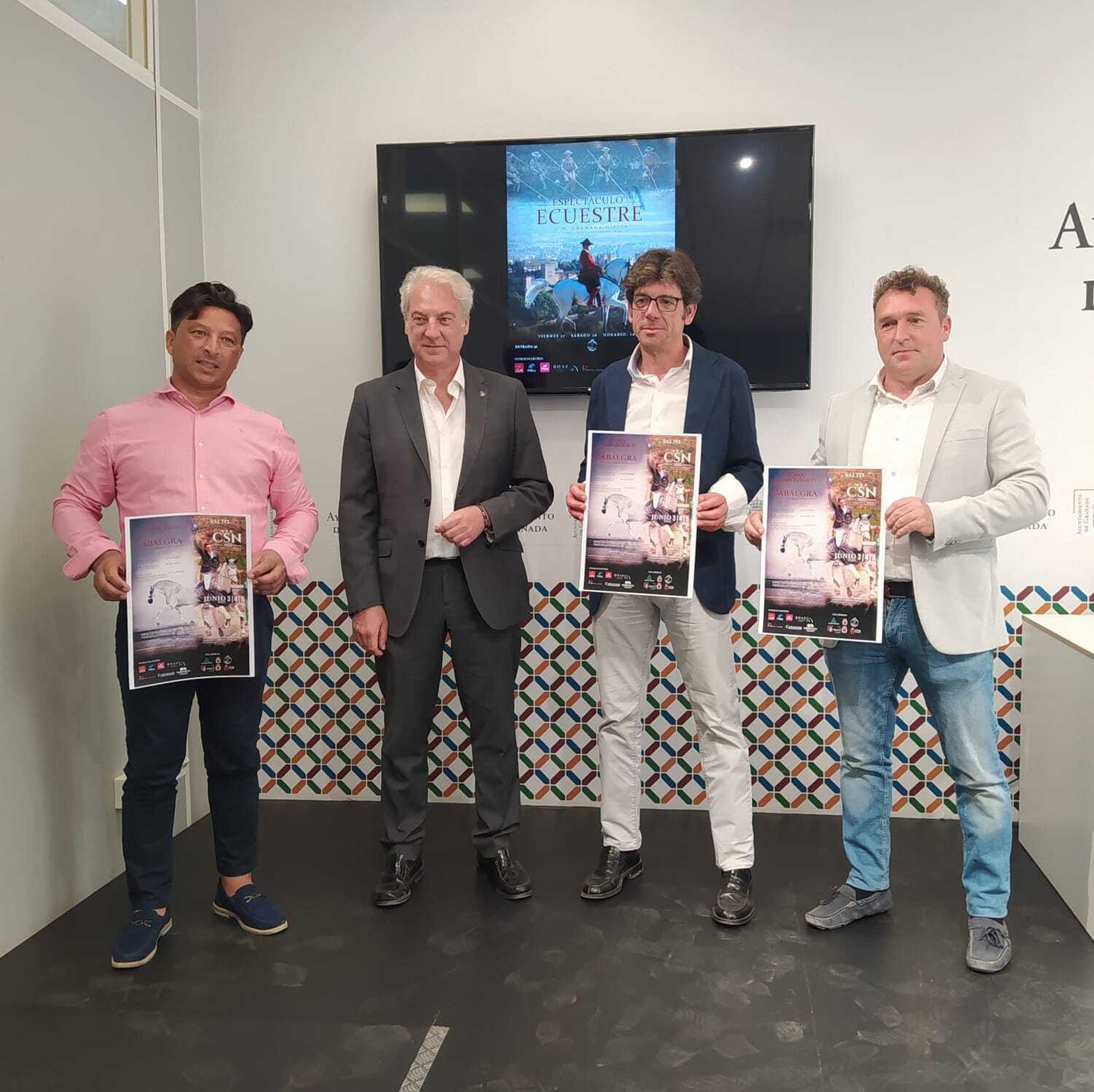 Un momento de la presentación este lunes de las competiciones hípicas