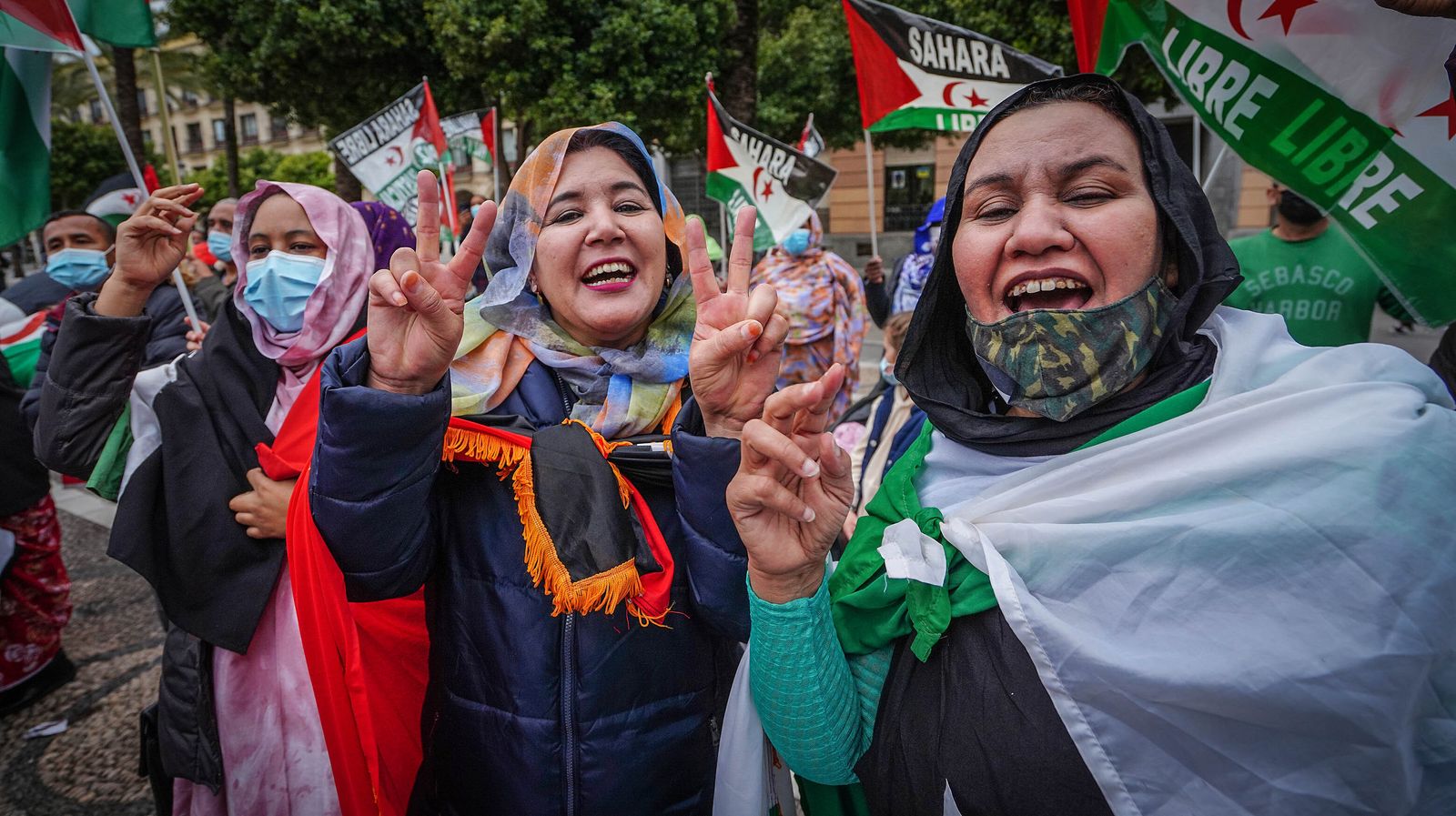 Manifestación en apoyo al pueblo Saharaui