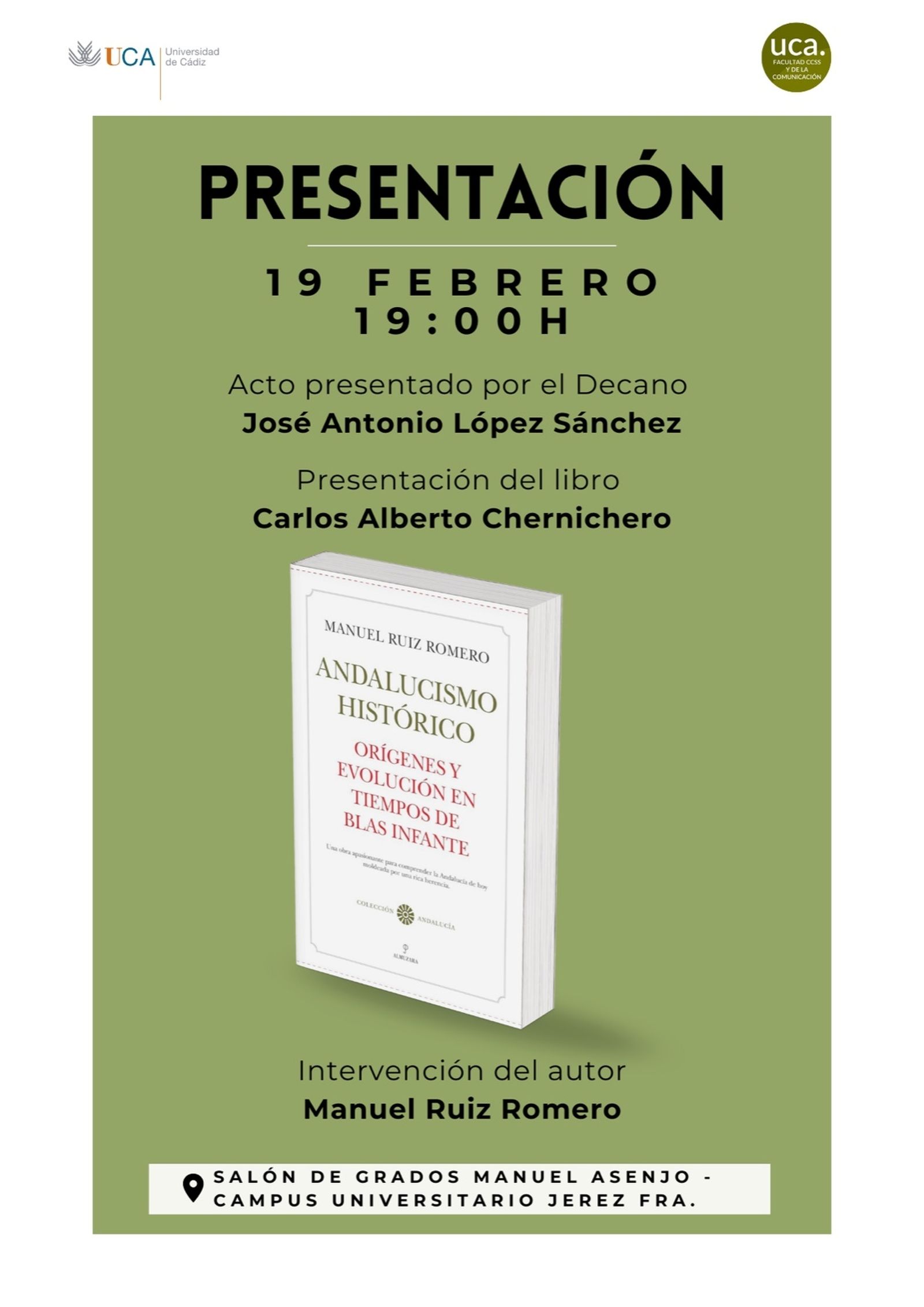 Cartel de la presentación.