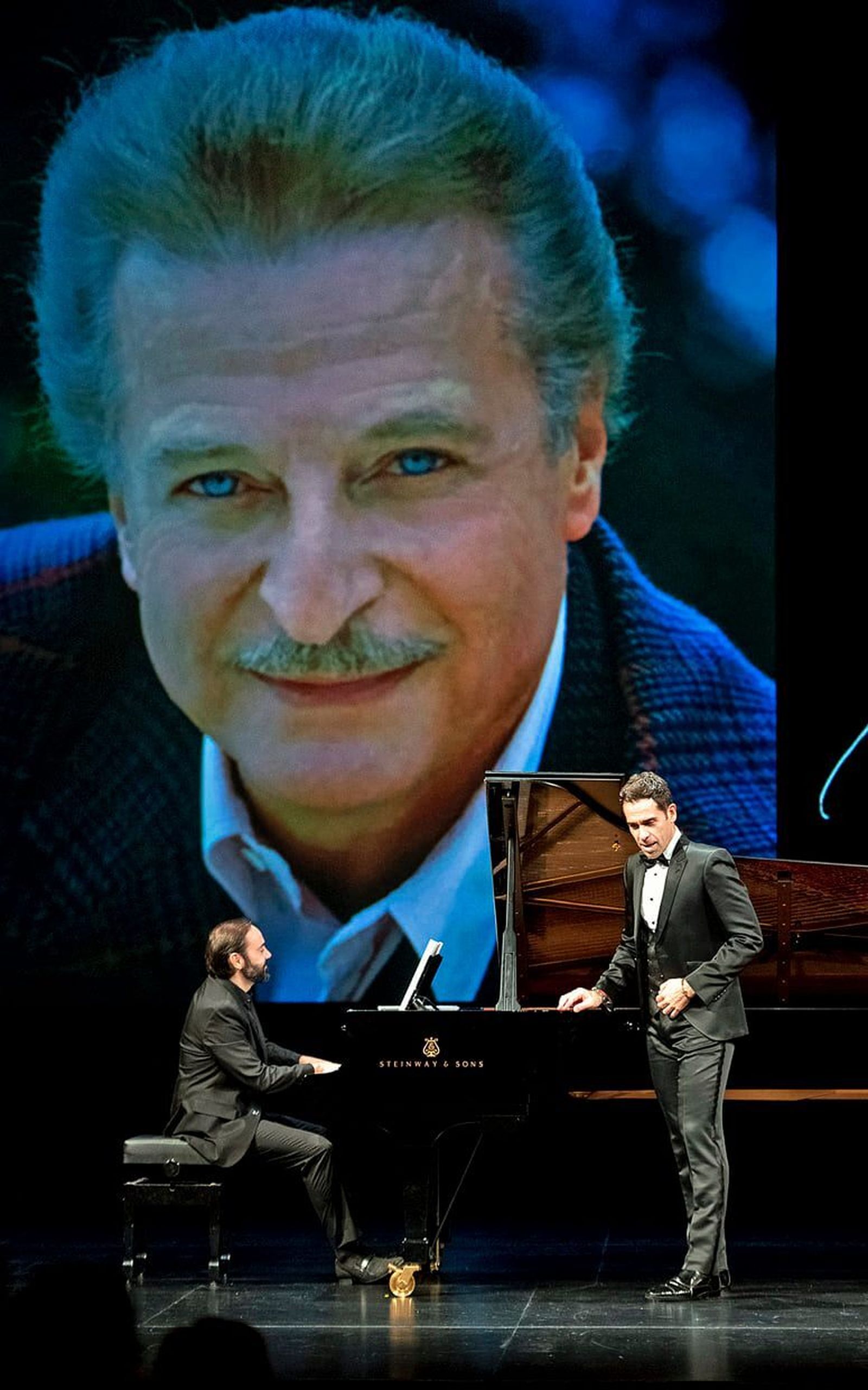 Ismael Jordi, durante la actuación en Las Palmas en homenaje a su maestro Alfredo Kraus.