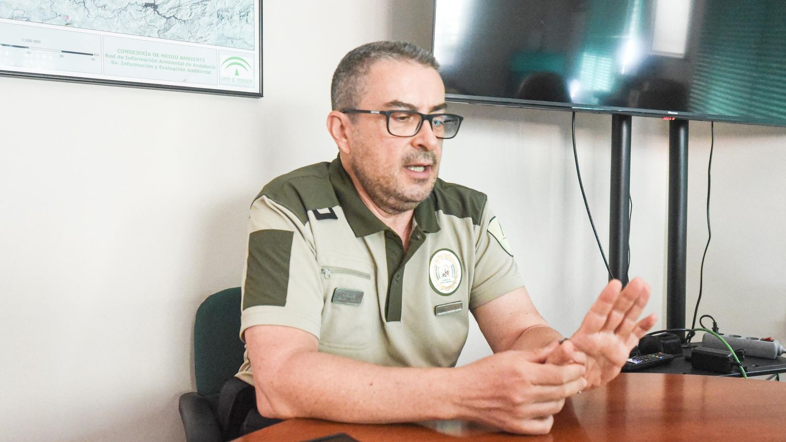 El coordinador de la Brigada de Investigación de Incendios Forestales, Antonio González.