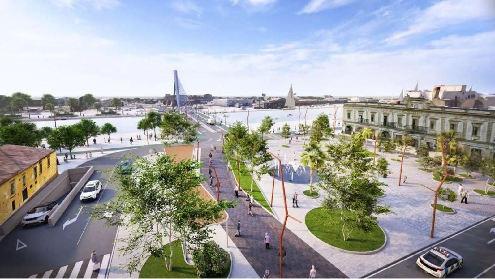 Una imagen virtual del futuro proyecto para la plaza de La Pescadería, donde irá uno de los parkings.