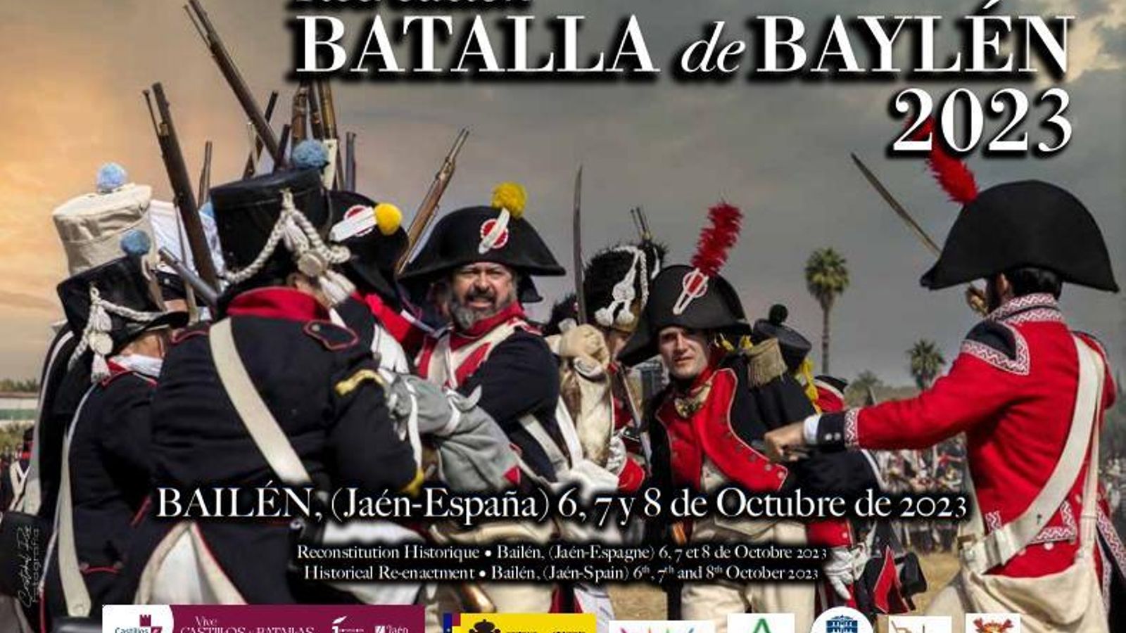Cartel oficial de la programación 2023 de la Recreación de la Batalla de Bailén.