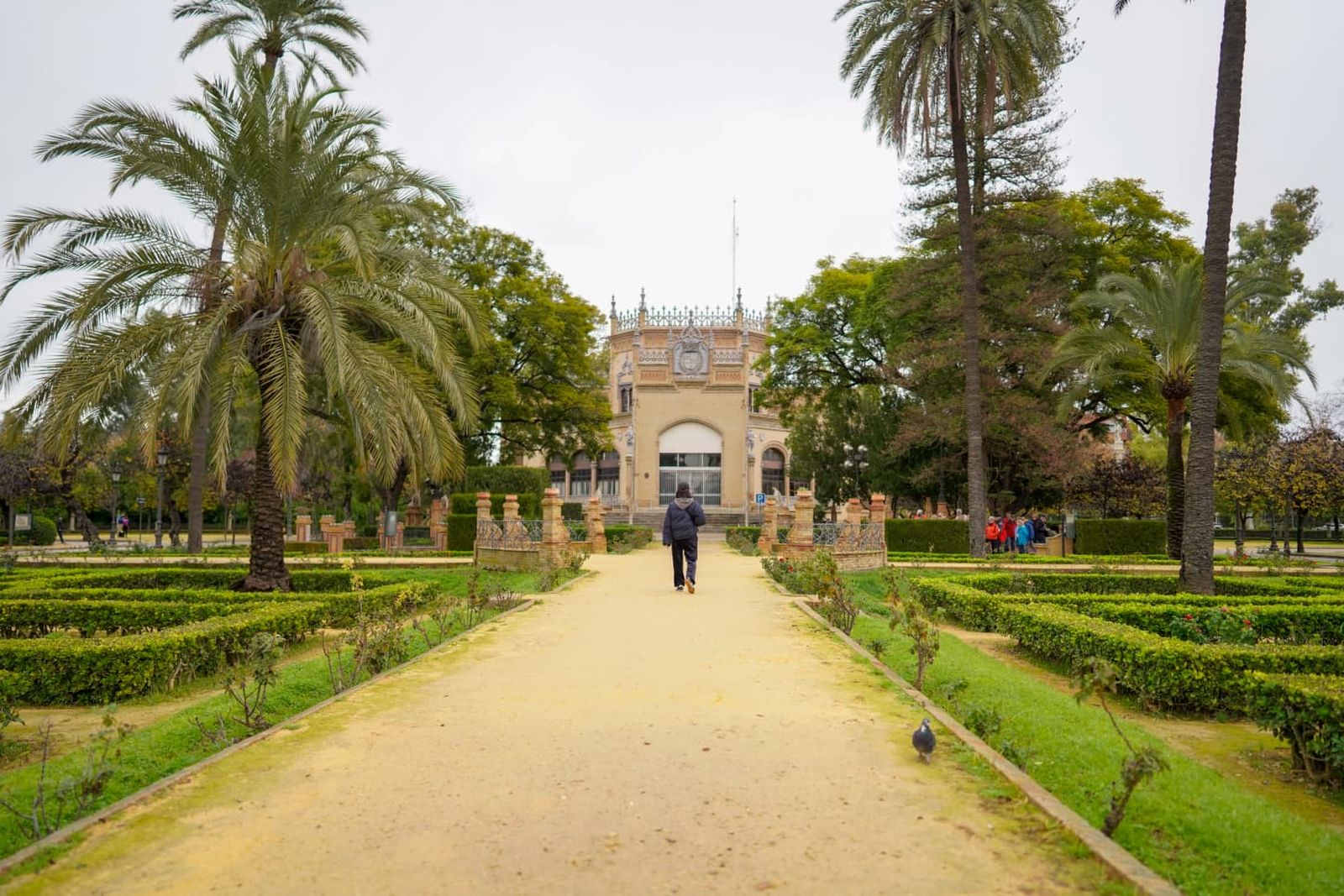 El camino de la Plaza de América que conduce al Pabellón Real.