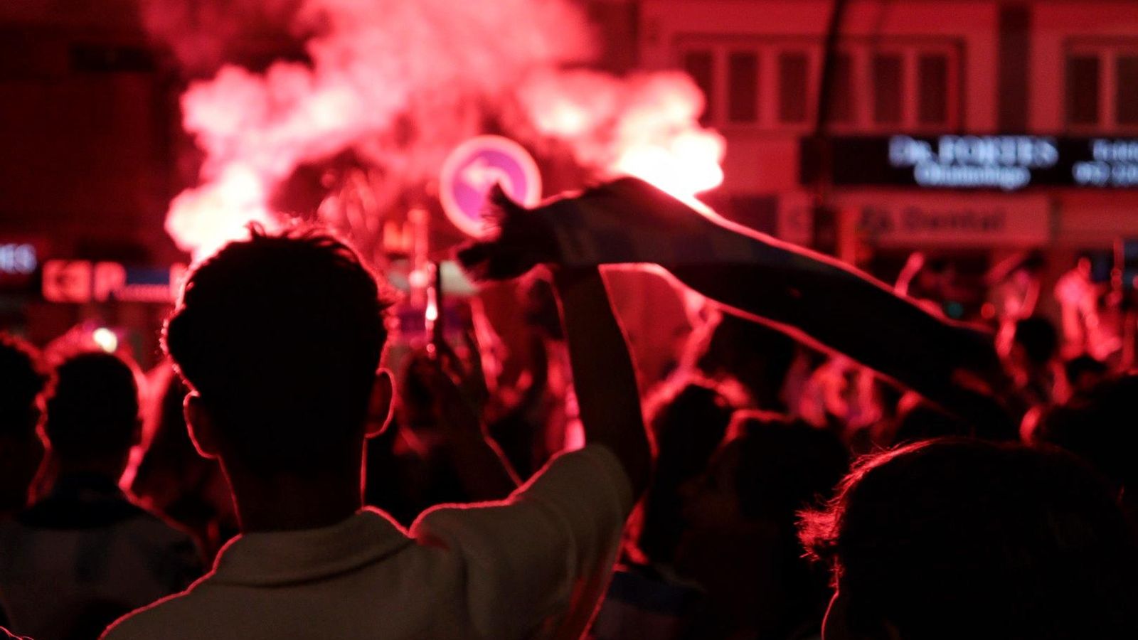 La eterna madrugada en Málaga por el ascenso La eterna madrugada en Málaga por el ascenso