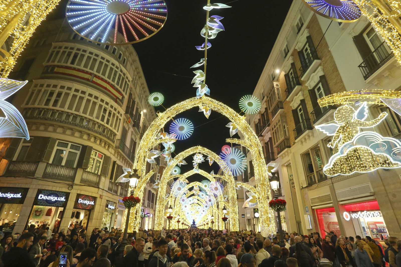 Las fotos de las luces de Navidad en Málaga Las fotos de las luces de Navidad en Málaga