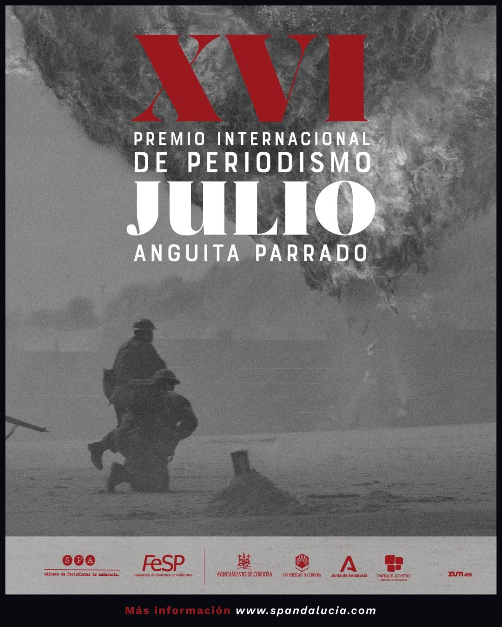 Parte del cartel del XVI Premio Internacional de Periodismo Julio Anguita Parrado.