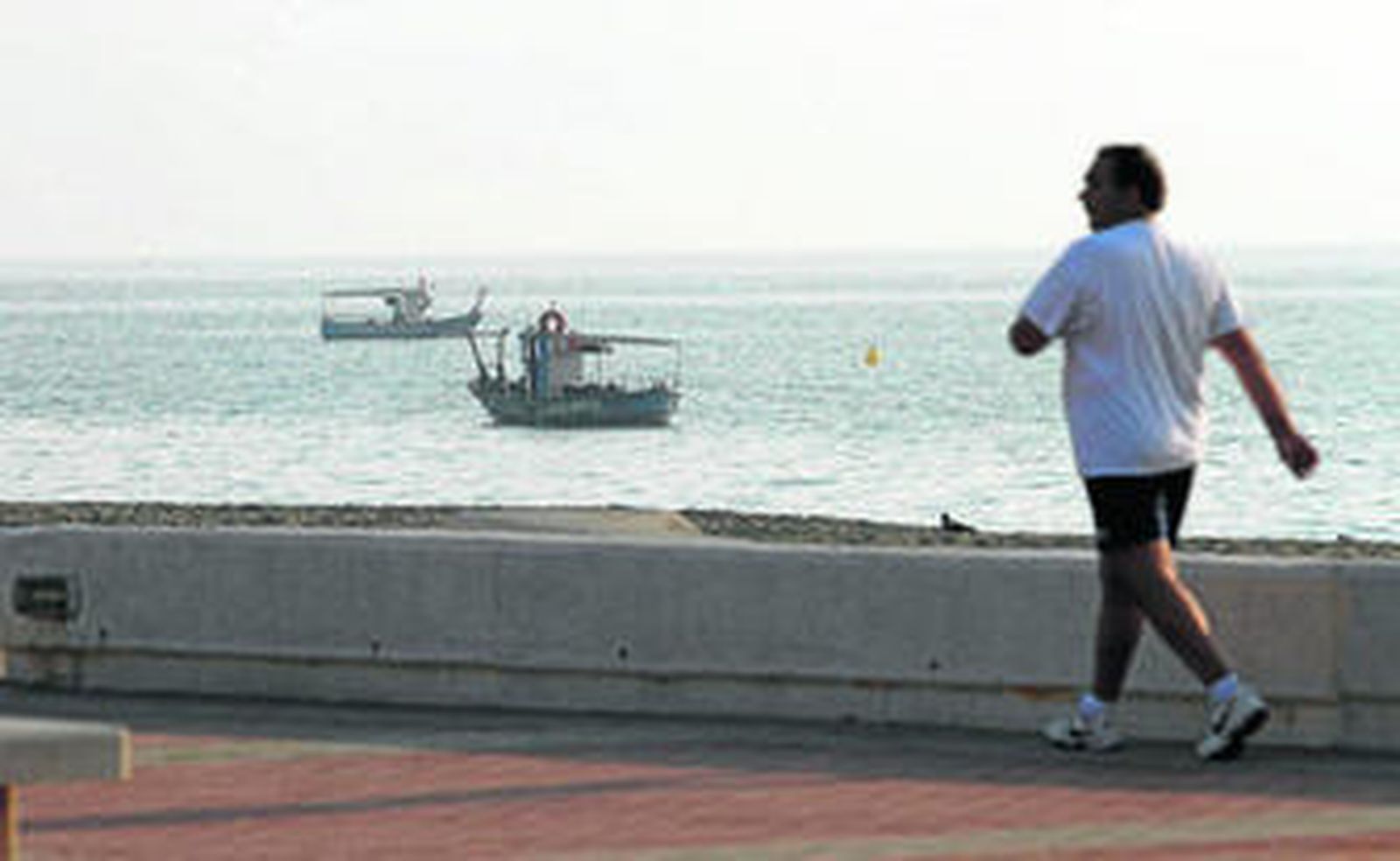 Pesqueros de La Línea faenan en la bahía, en una imagen de archivo.