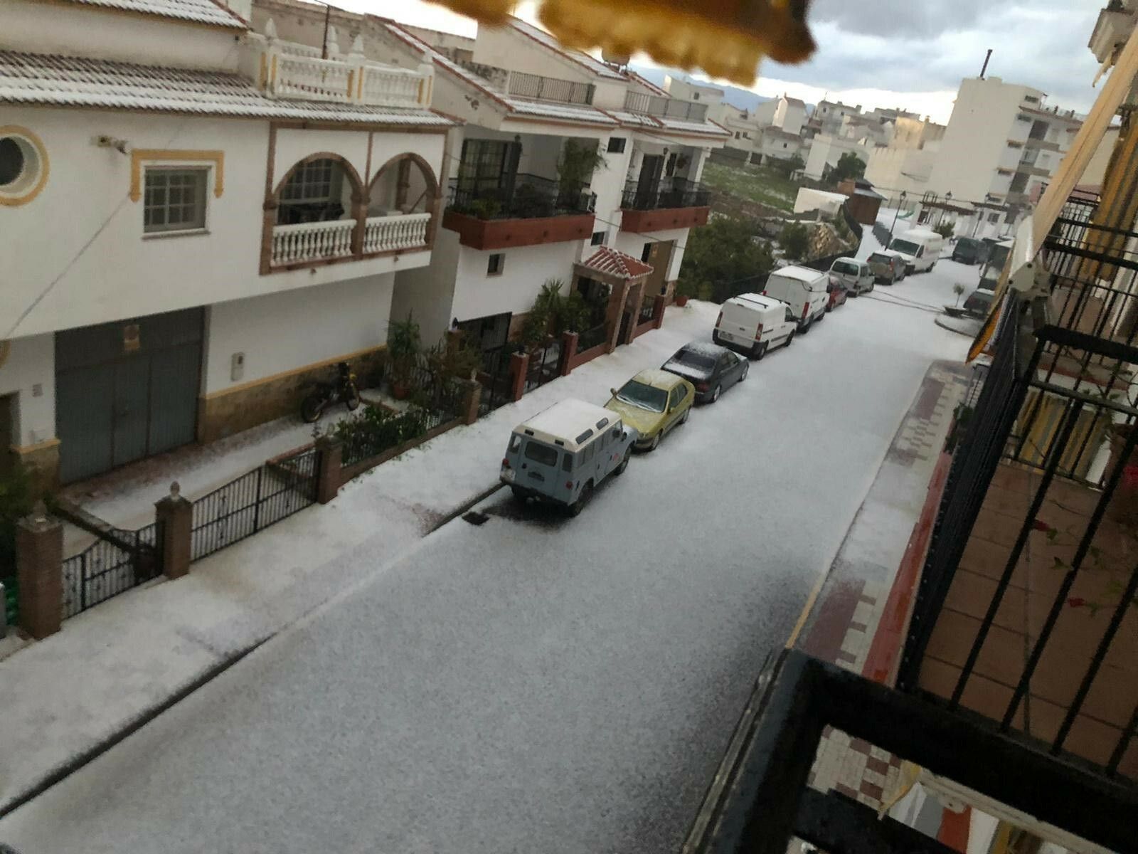 Granizada en Málaga, en fotos