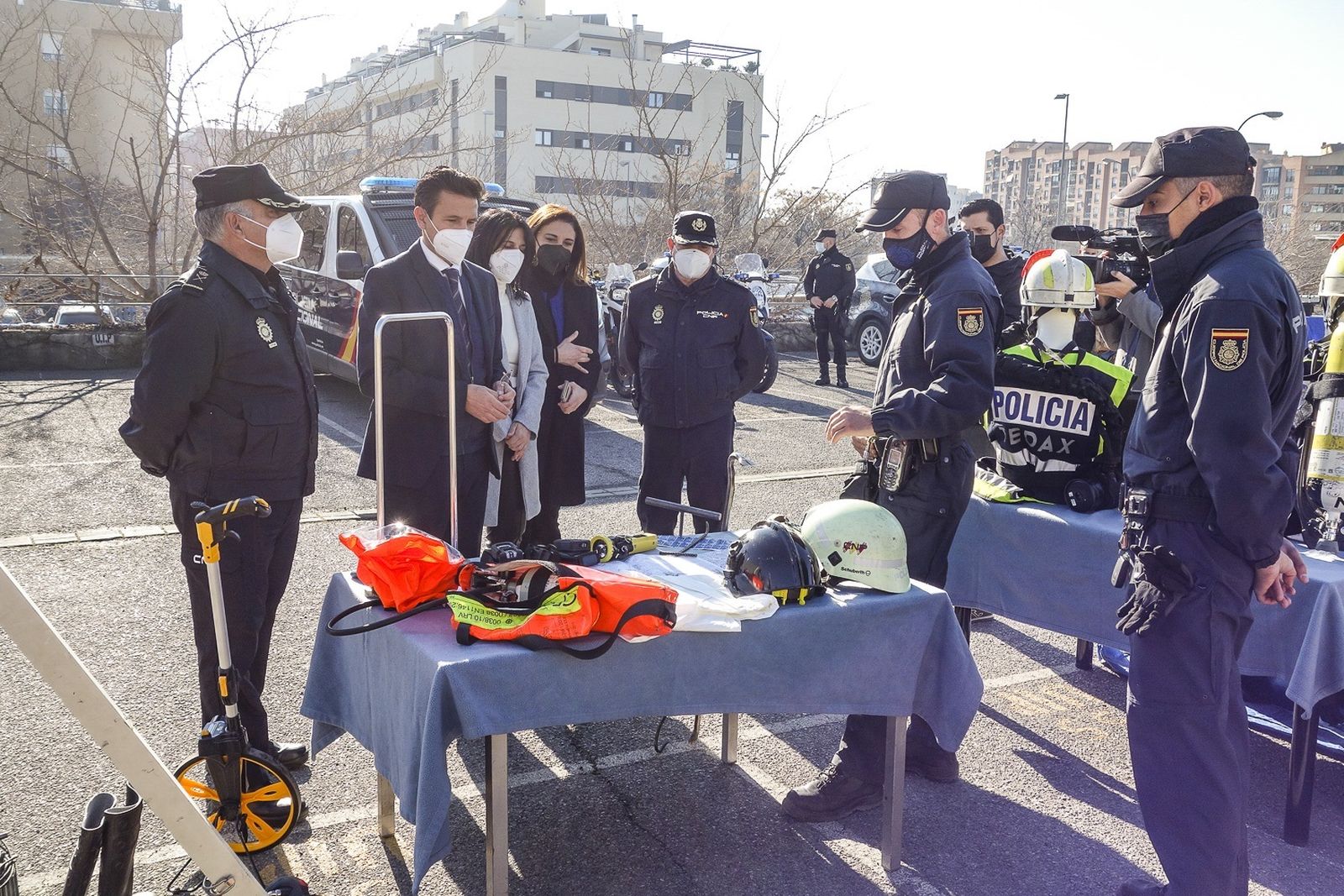 Imagen de la visita de Cuenca a la Jefatura Superior de Policía de Granada